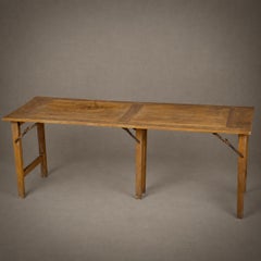 Late 19th Century French Walnut Table with Folding Legs