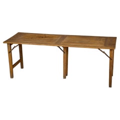 Late 19th Century French Walnut Table with Folding Legs
