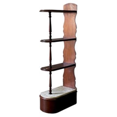 19th Century English Mahogany Chemist's Shelf, Circa 1890