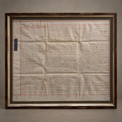 3 Framed Historic Vellum Documents in Latin & Early English Script