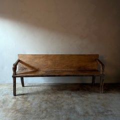 Hand Carved Primitive Bench, Circa 1940