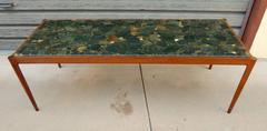 Swedish Mid-Century Modern Rosewood and River Rock Coffee Table by Forssells