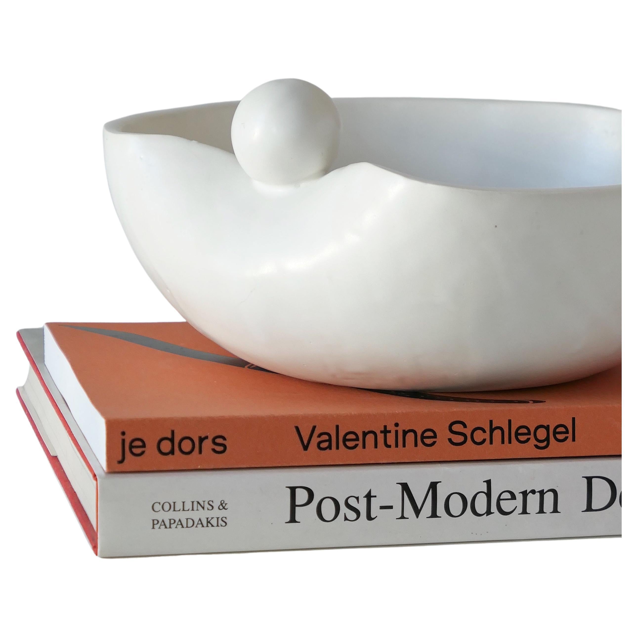 Decorative Contemporary Curved Handmade Ceramic Bowl