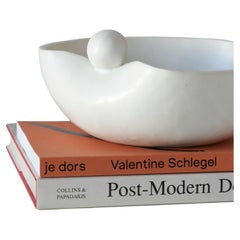 Decorative Contemporary Curved Handmade Ceramic Bowl