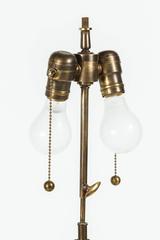 Cast Bronze "Ear of Corn" Table Lamp by Maison Charles