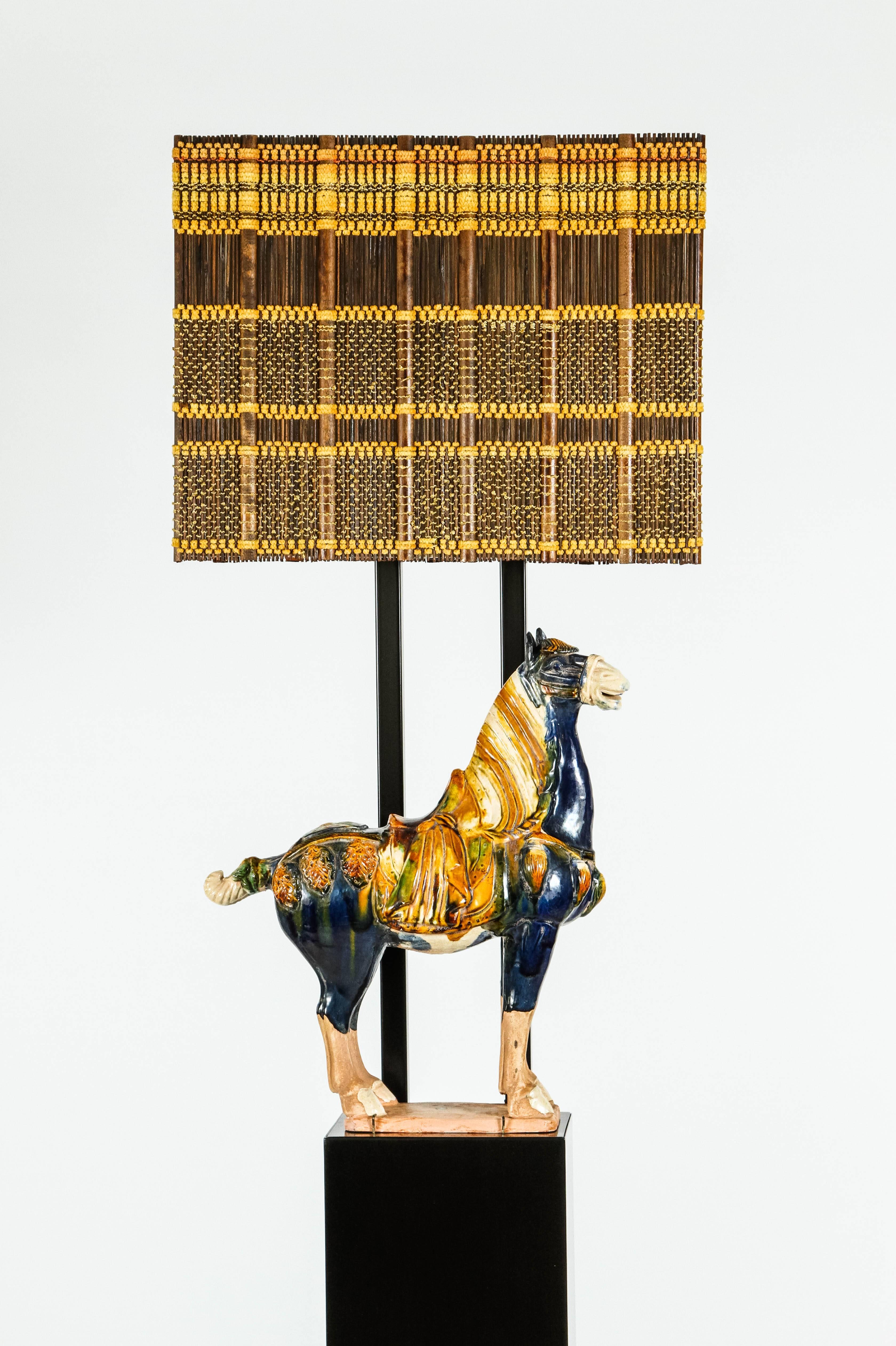 Armature Floor Lamp with Horse by William Haines In Excellent Condition In Palm Desert, CA