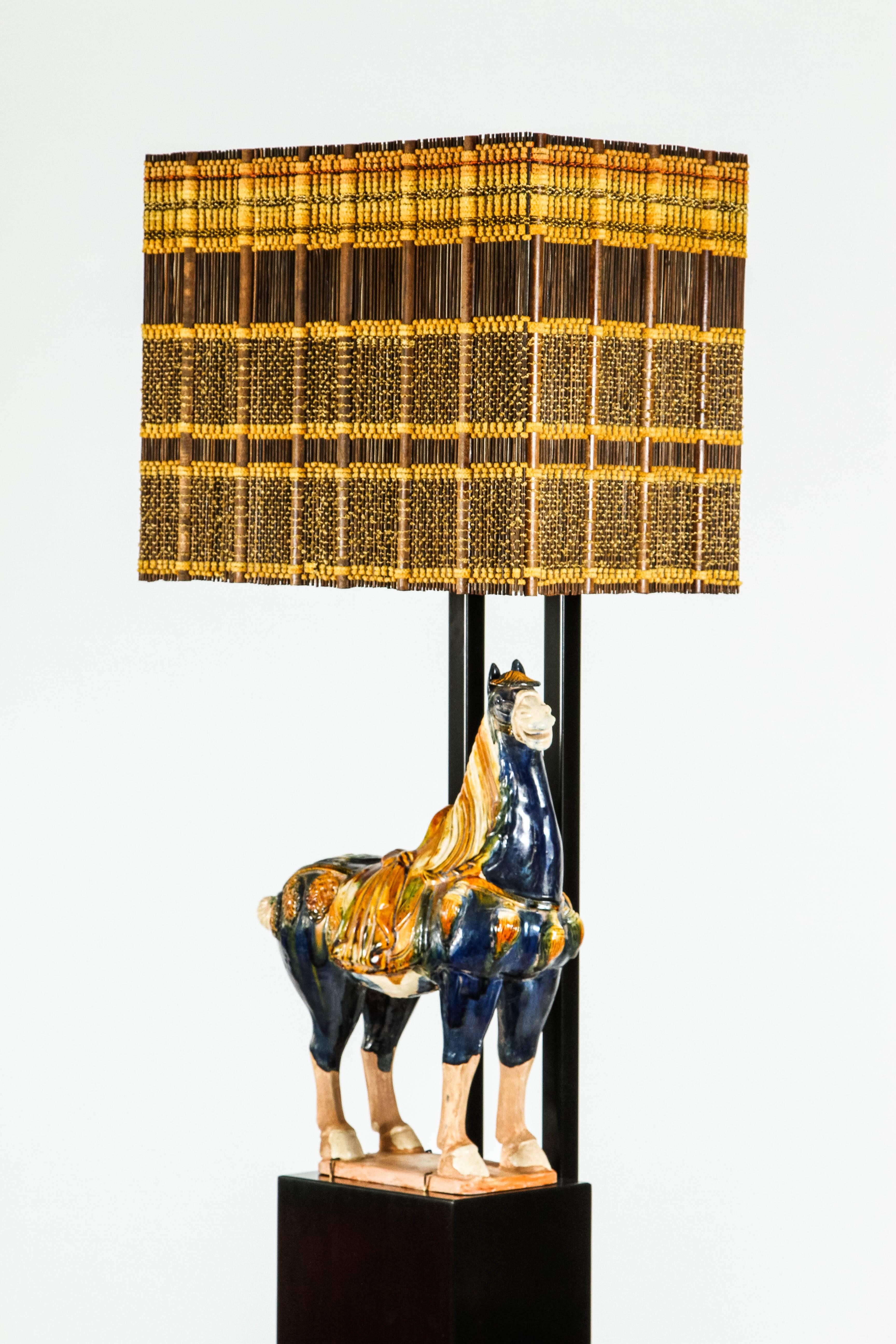 American Armature Floor Lamp with Horse by William Haines