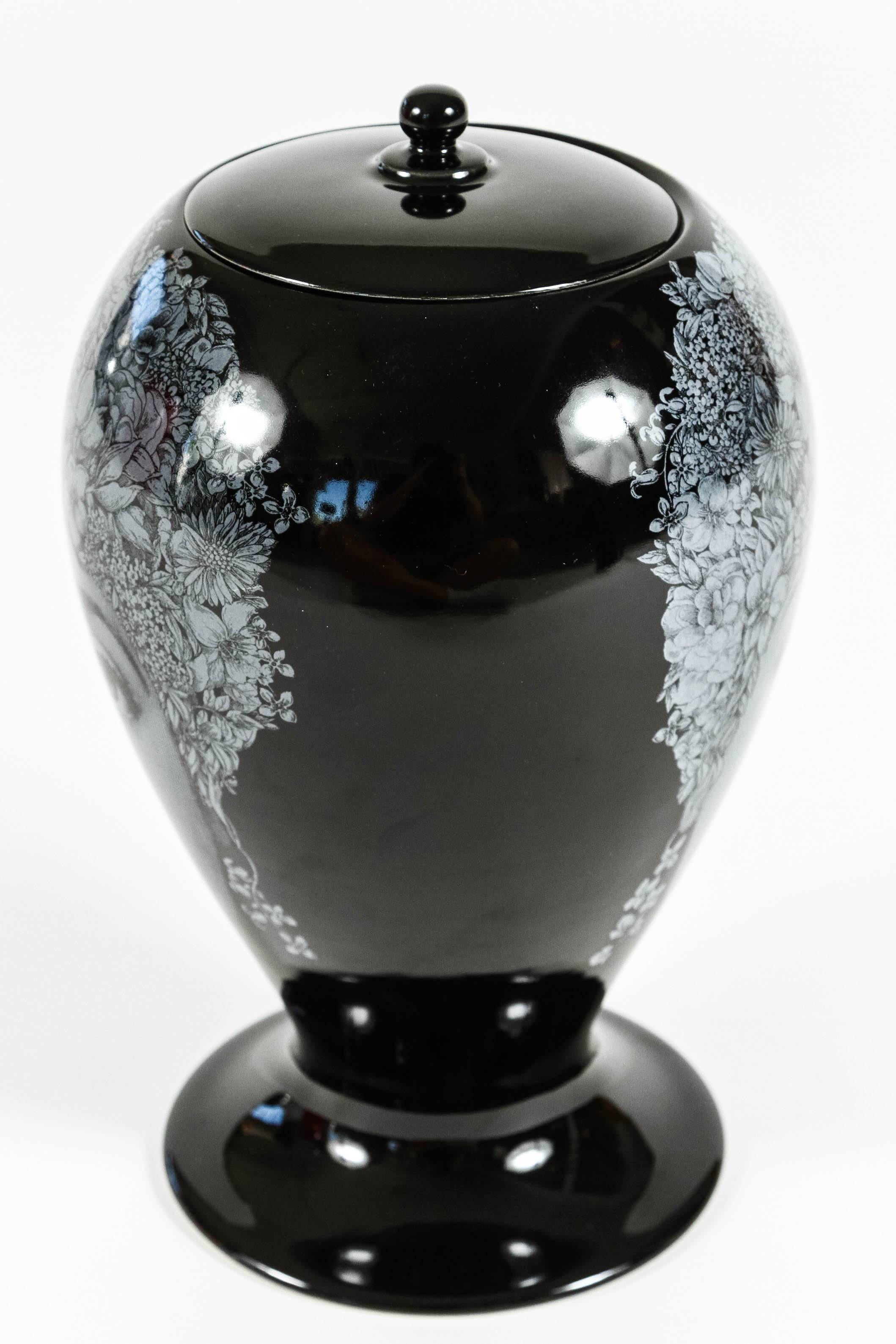 Italian Stunning Vase with Lid by Fornasetti by Bitossi