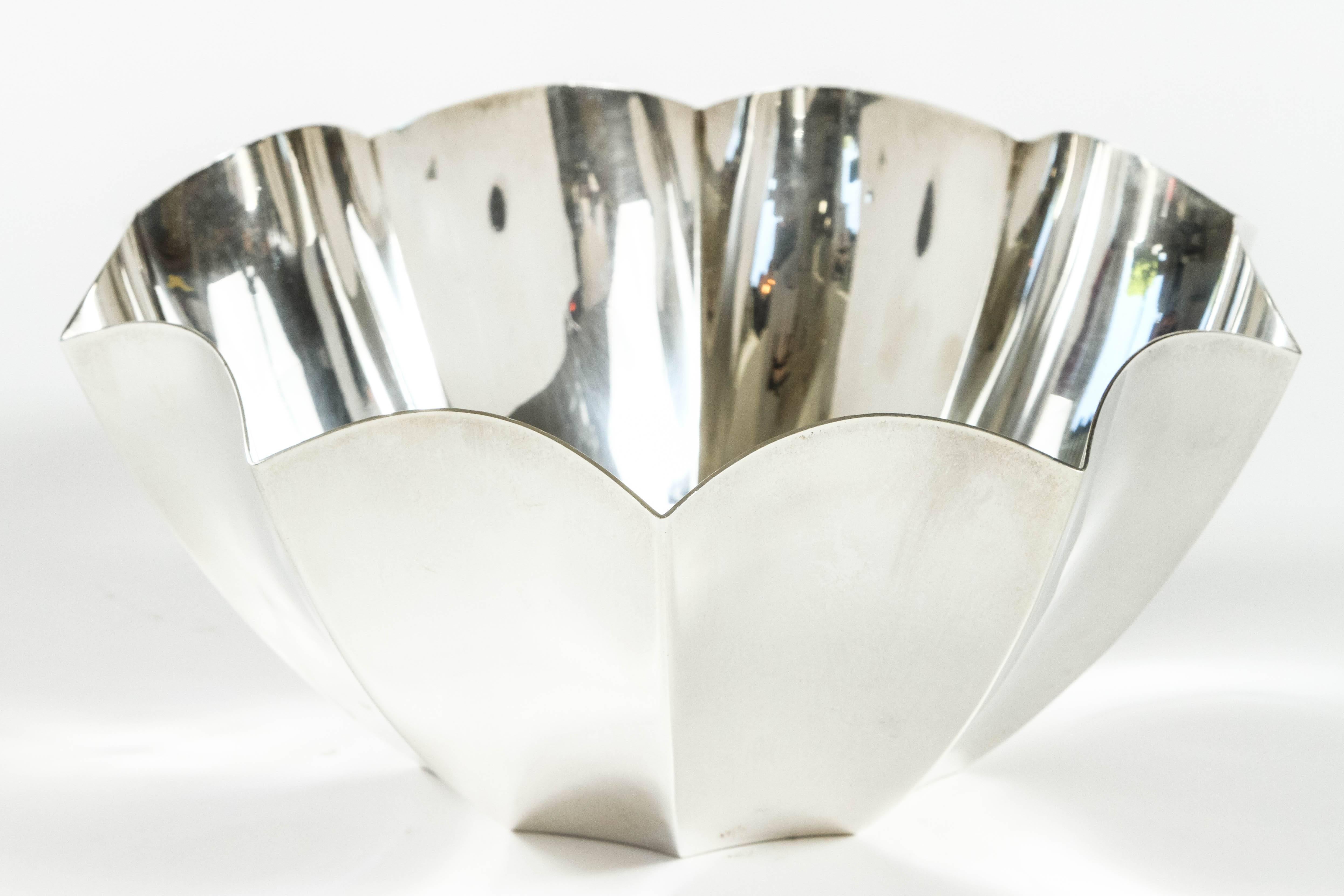 American Sterling Silver Scalloped Bowl by Tiffany and Co.