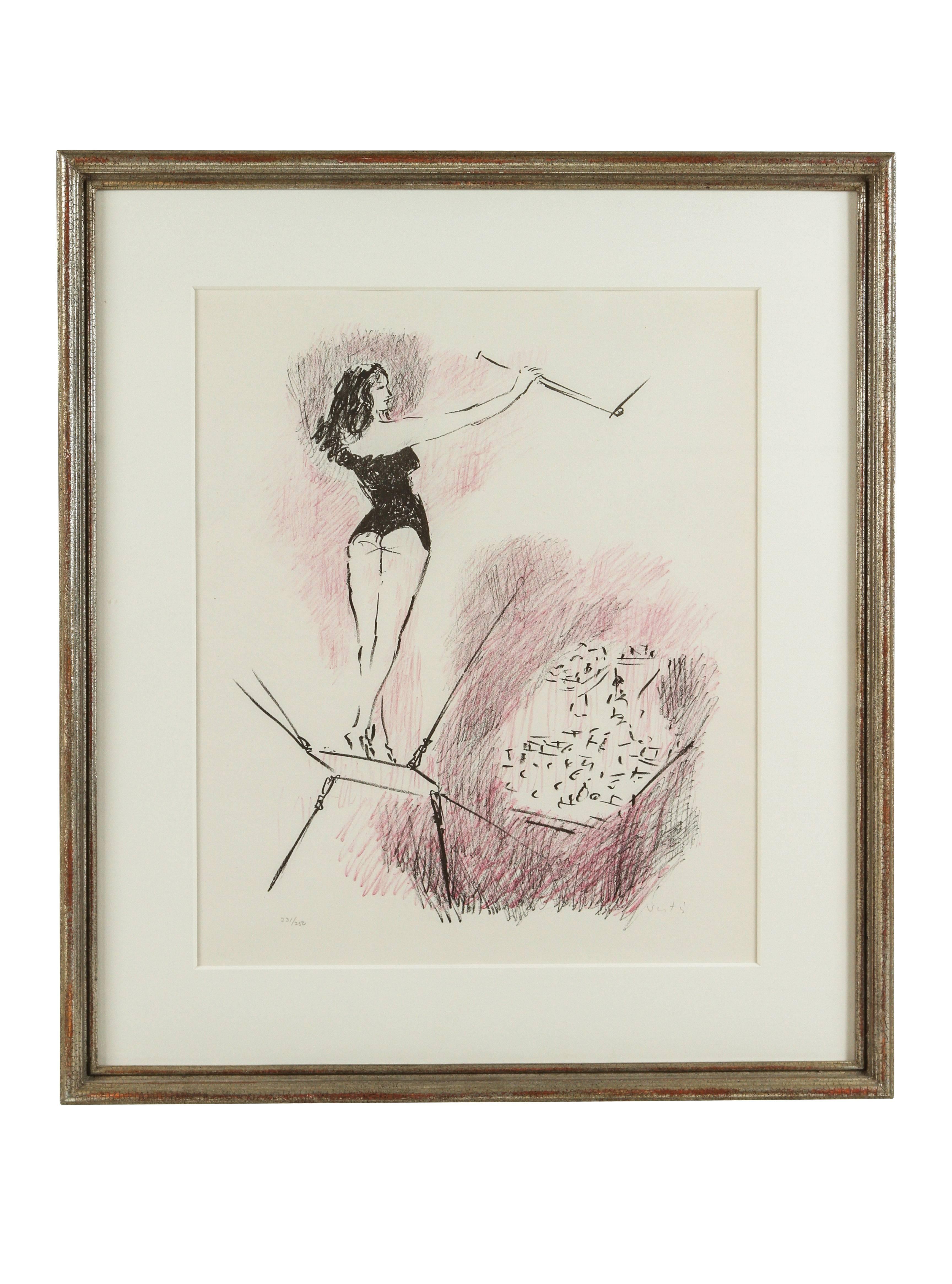 Mid-Century Modern Series of Circus Girl Lithographs by Marcel Vertes