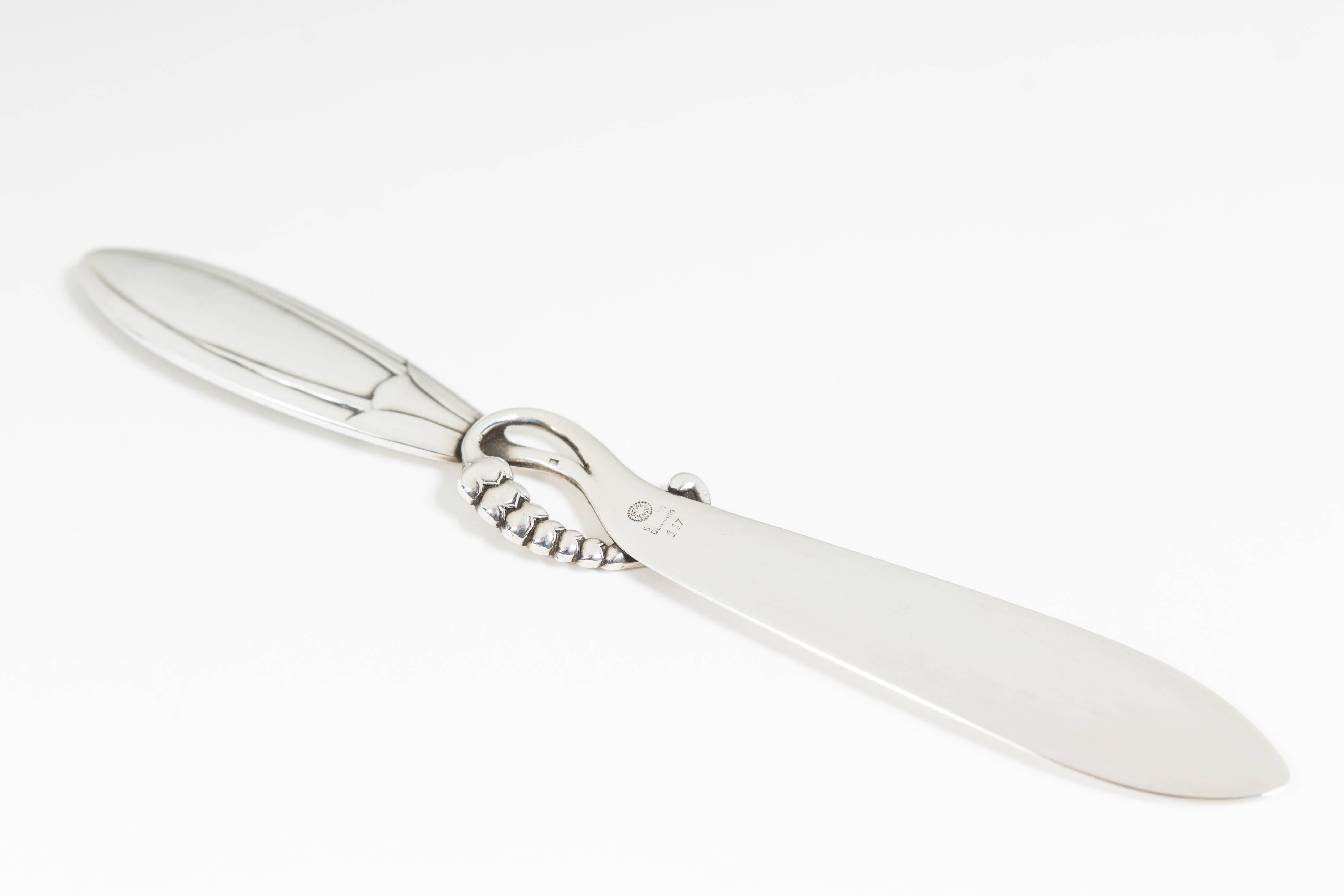 Danish Elegant Sterling Letter Opener by Georg Jensen