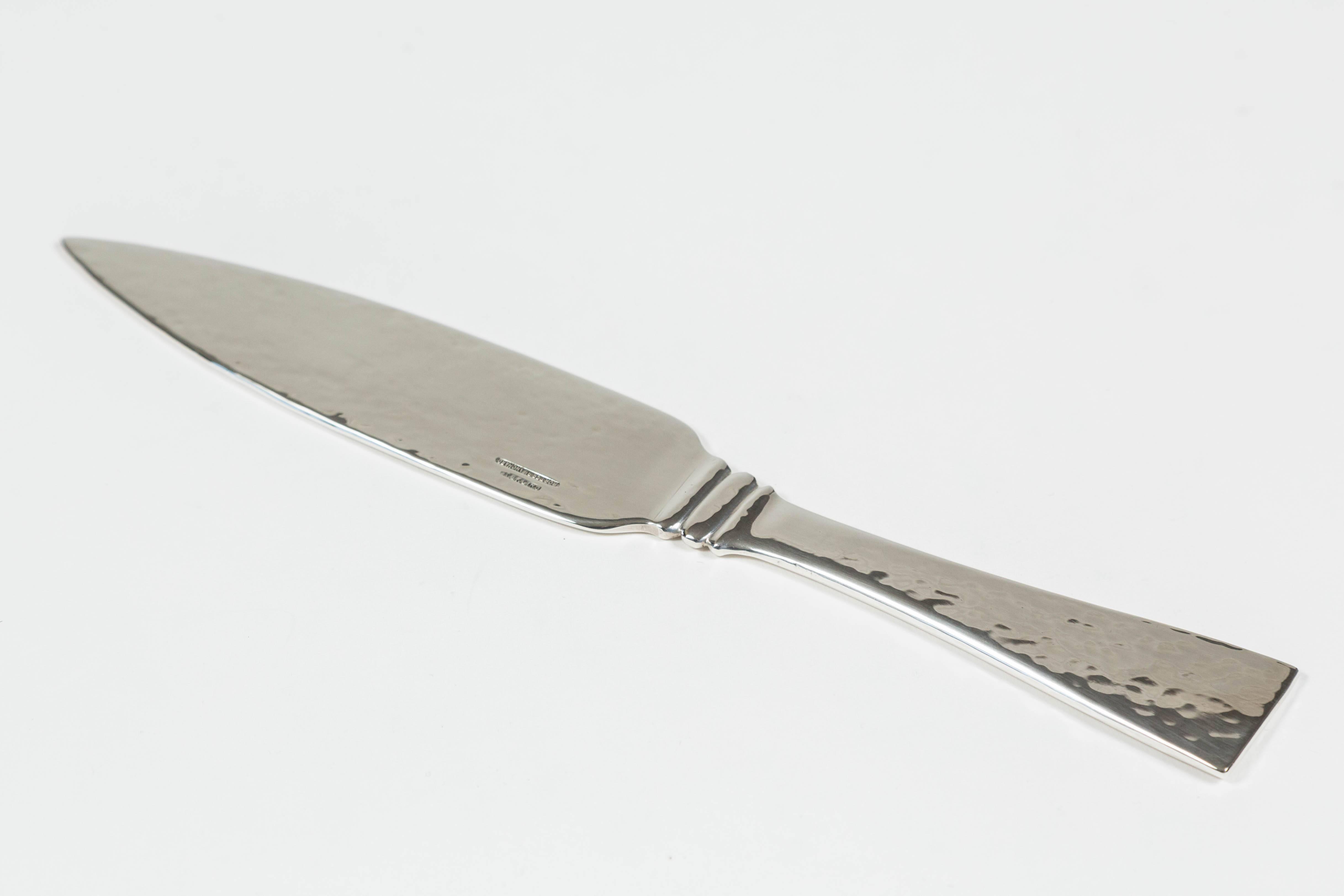 Hand-Chased Sterling Letter Opener by Porter Blanchard In Excellent Condition In Palm Desert, CA