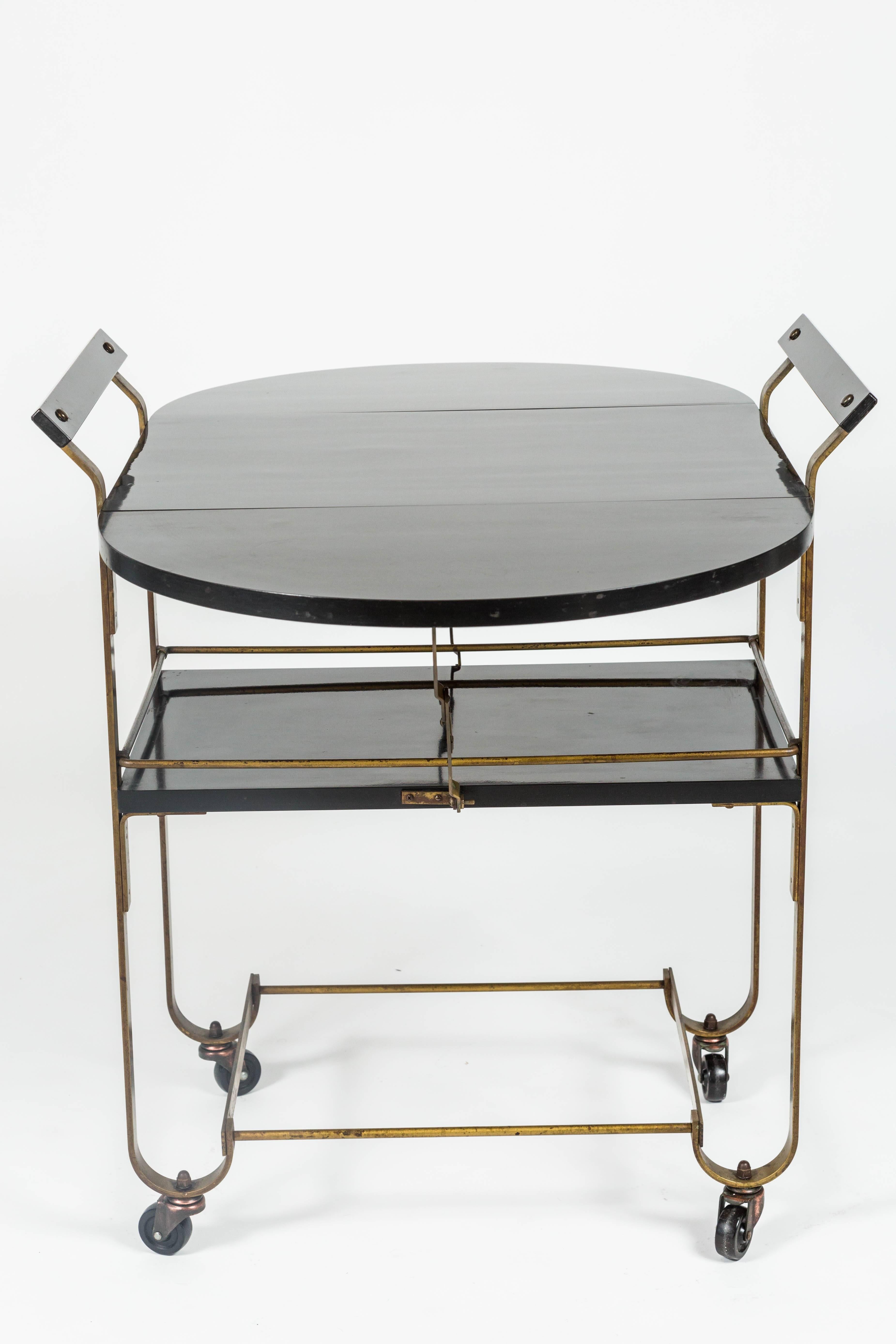Stylish Art Deco Black and Gold Drinks Trolley 1
