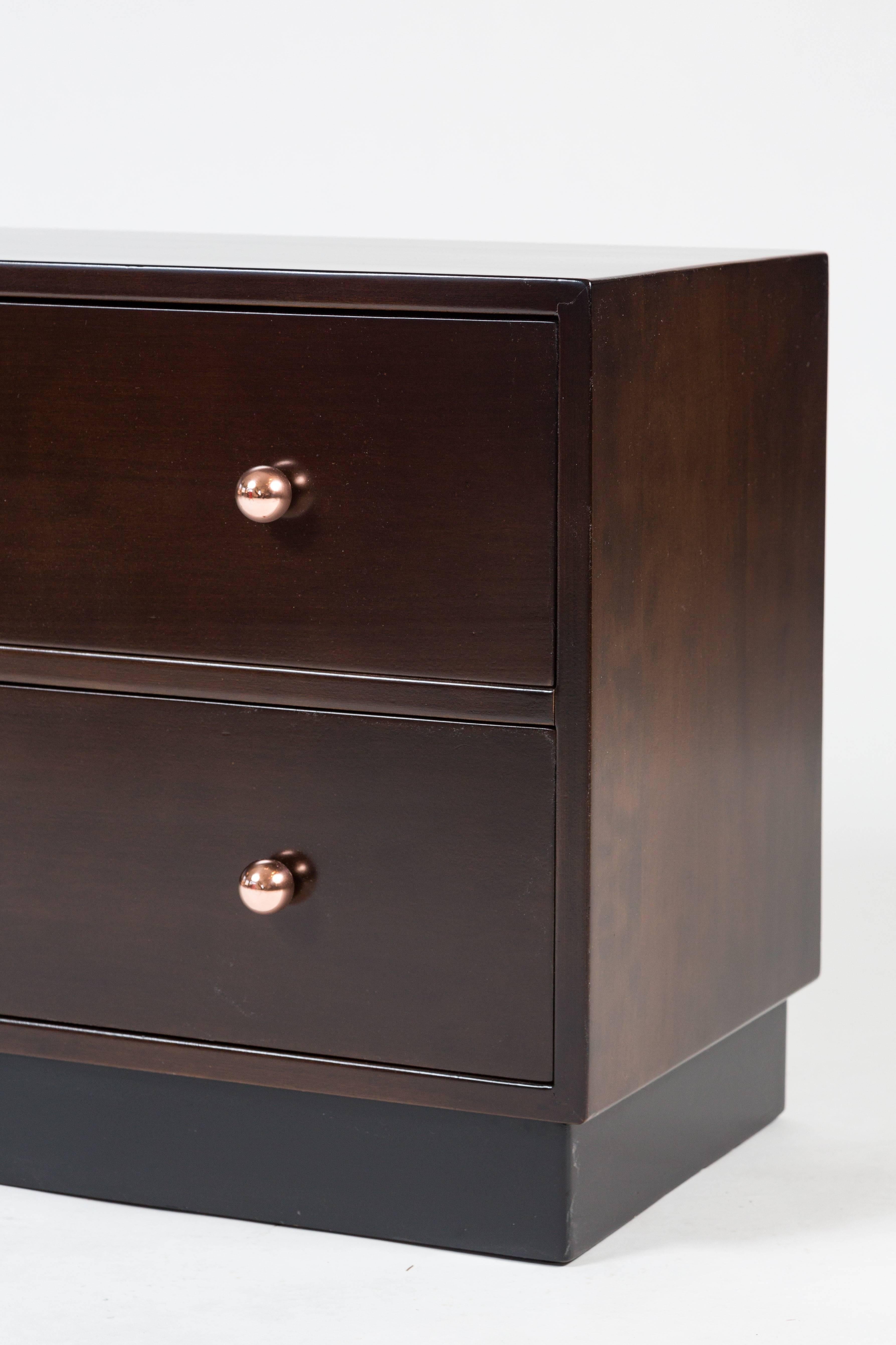 American Pair of Two-Drawer Bedside Chests 