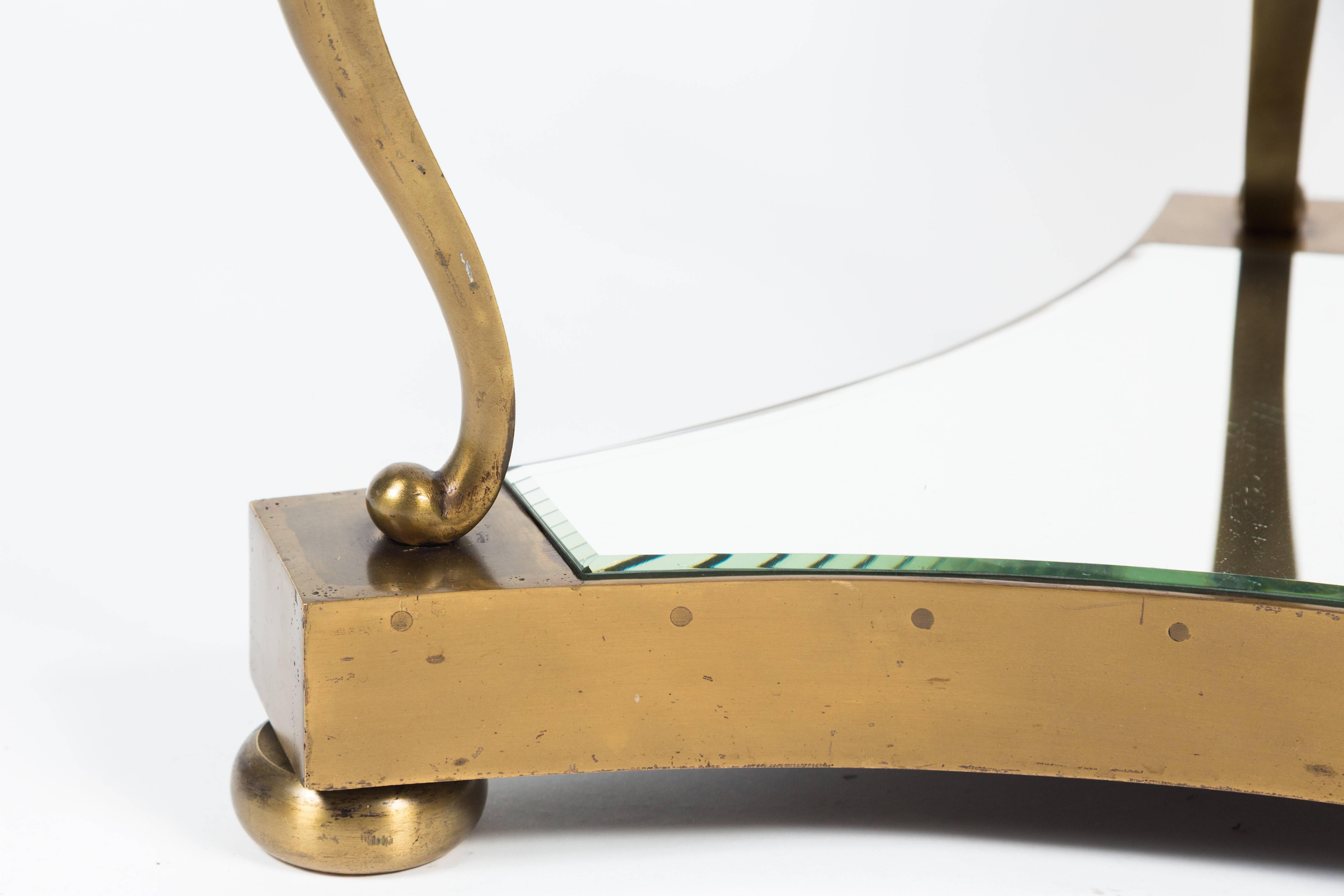 Brass Bow and Arrow Cocktail Table by Roberto & Mito Block