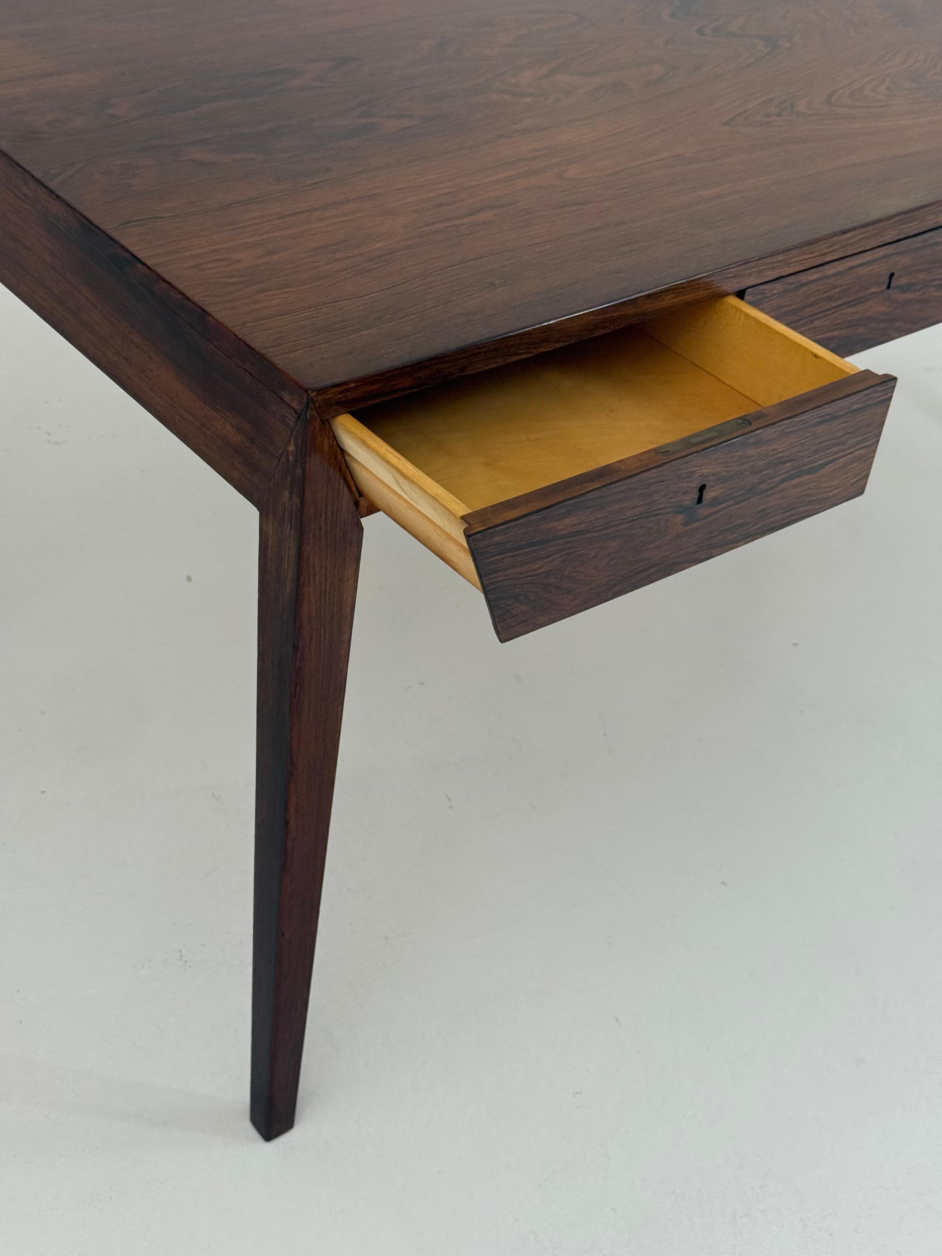 Danish Rosewood Desk by Severin Hansen Jr. for Haslev, 1960s For Sale 1