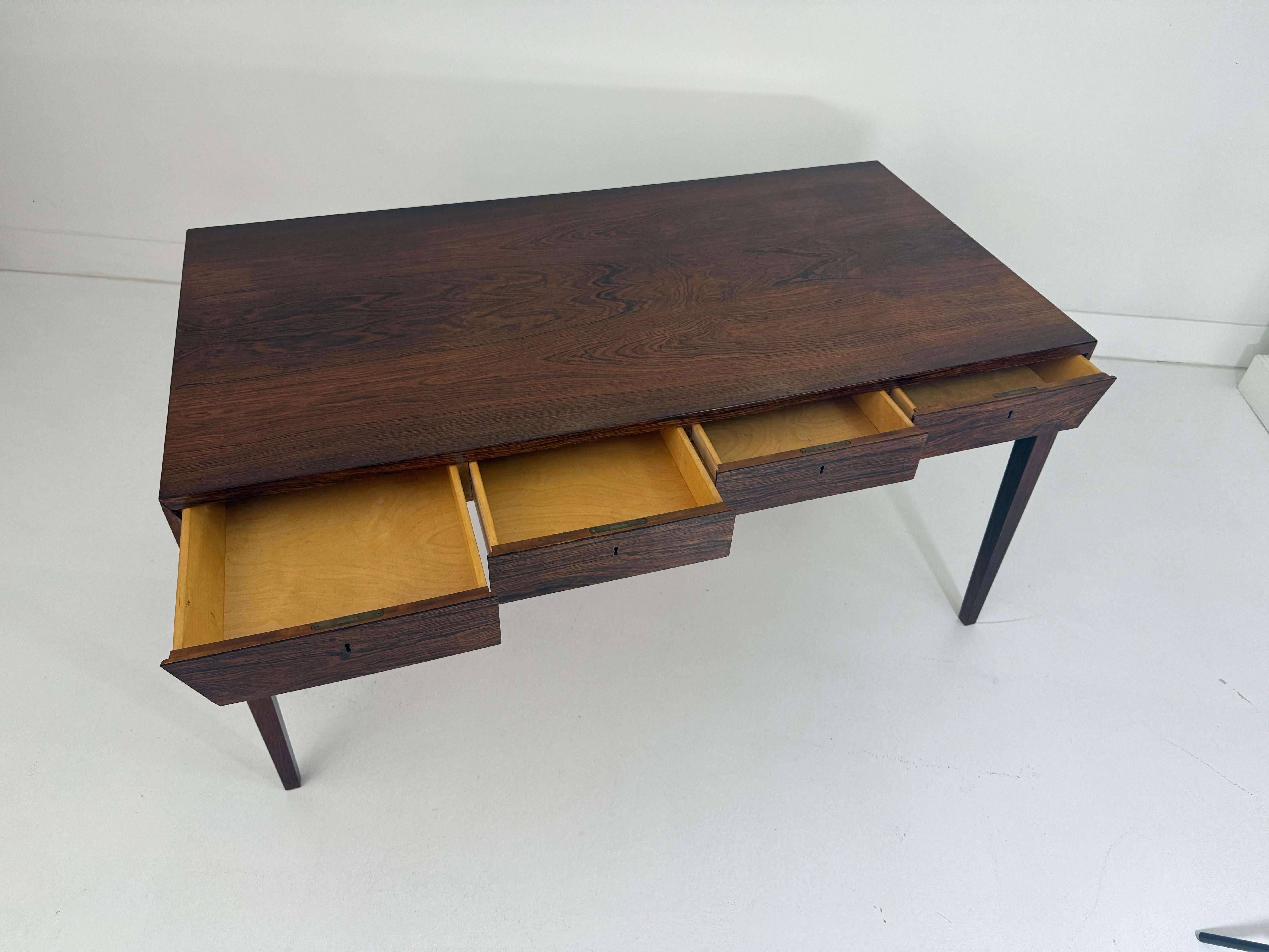 Danish Rosewood Desk by Severin Hansen Jr. for Haslev, 1960s For Sale 3