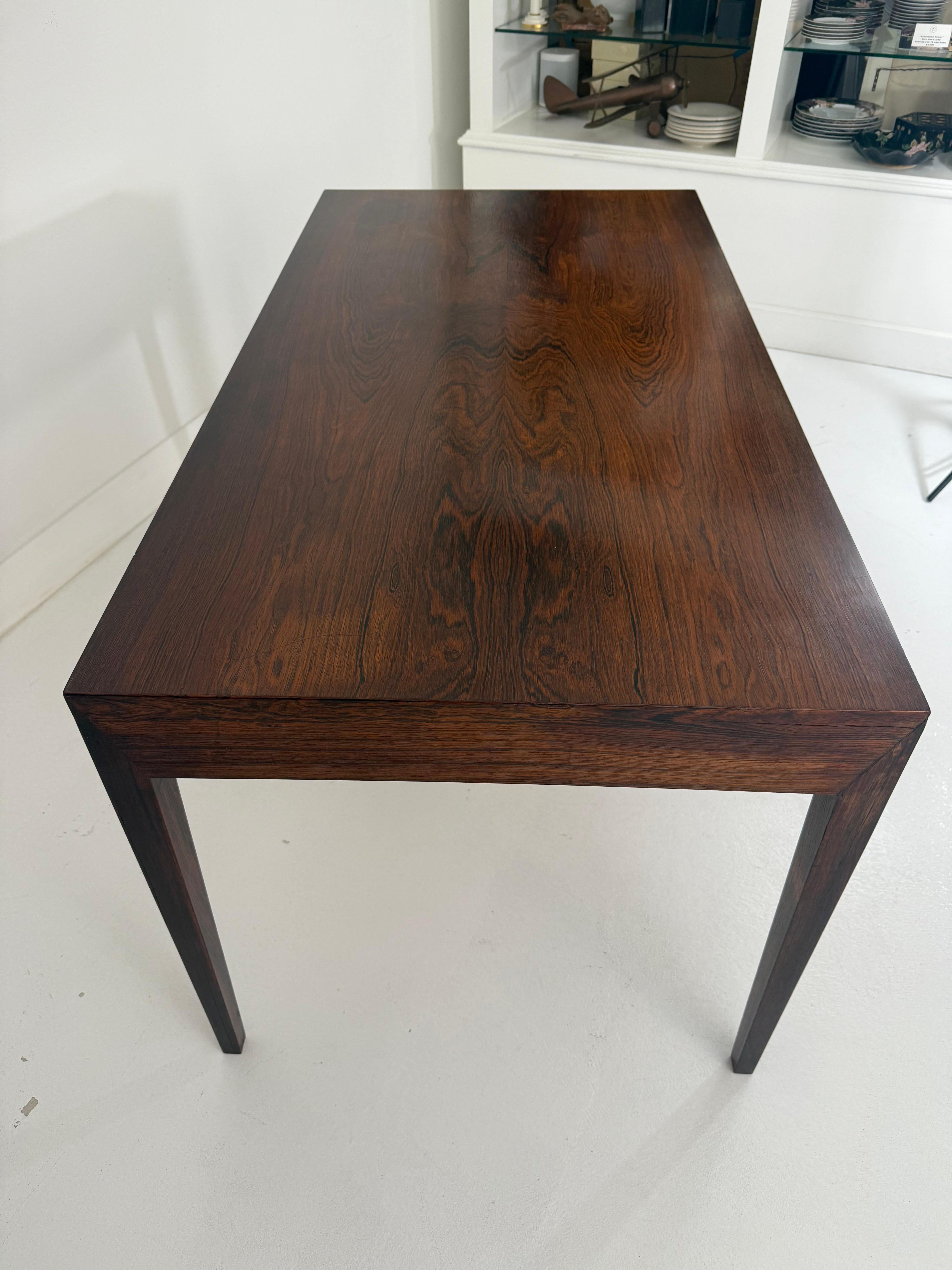 Danish Rosewood Desk by Severin Hansen Jr. for Haslev, 1960s For Sale 4