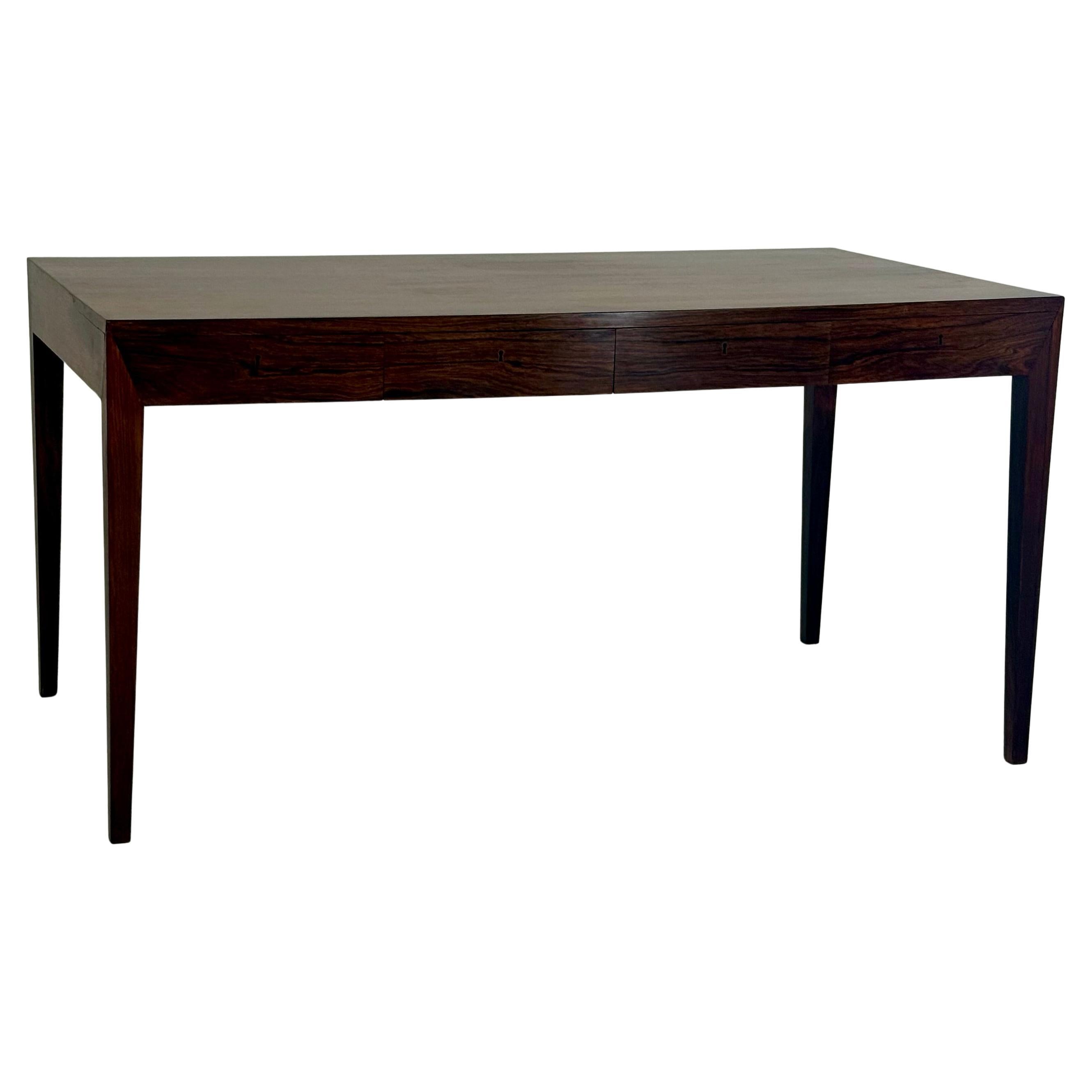 Danish Rosewood Desk by Severin Hansen Jr. for Haslev, 1960s For Sale