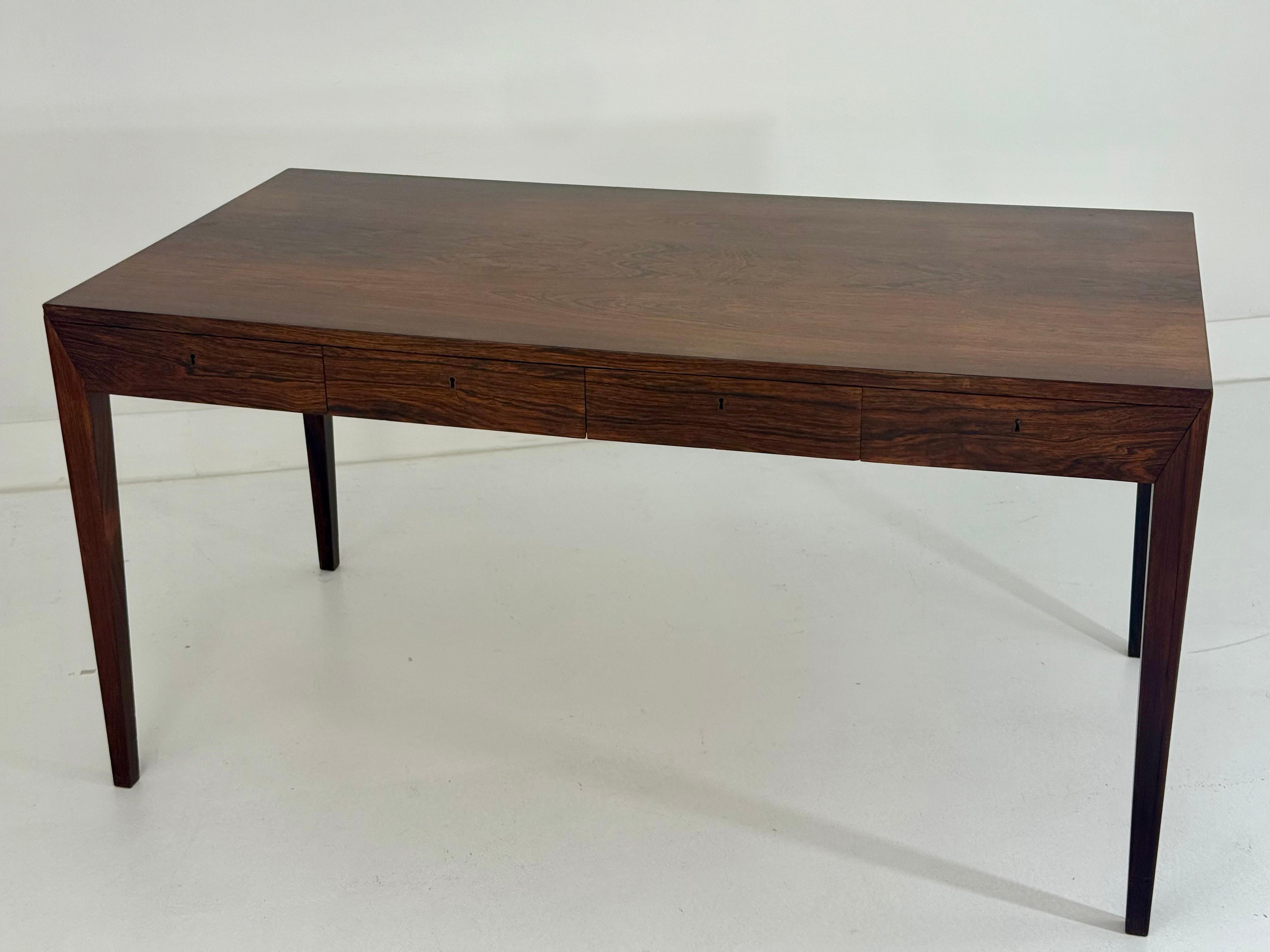 Danish Rosewood Desk by Severin Hansen Jr. for Haslev, 1960s For Sale 8
