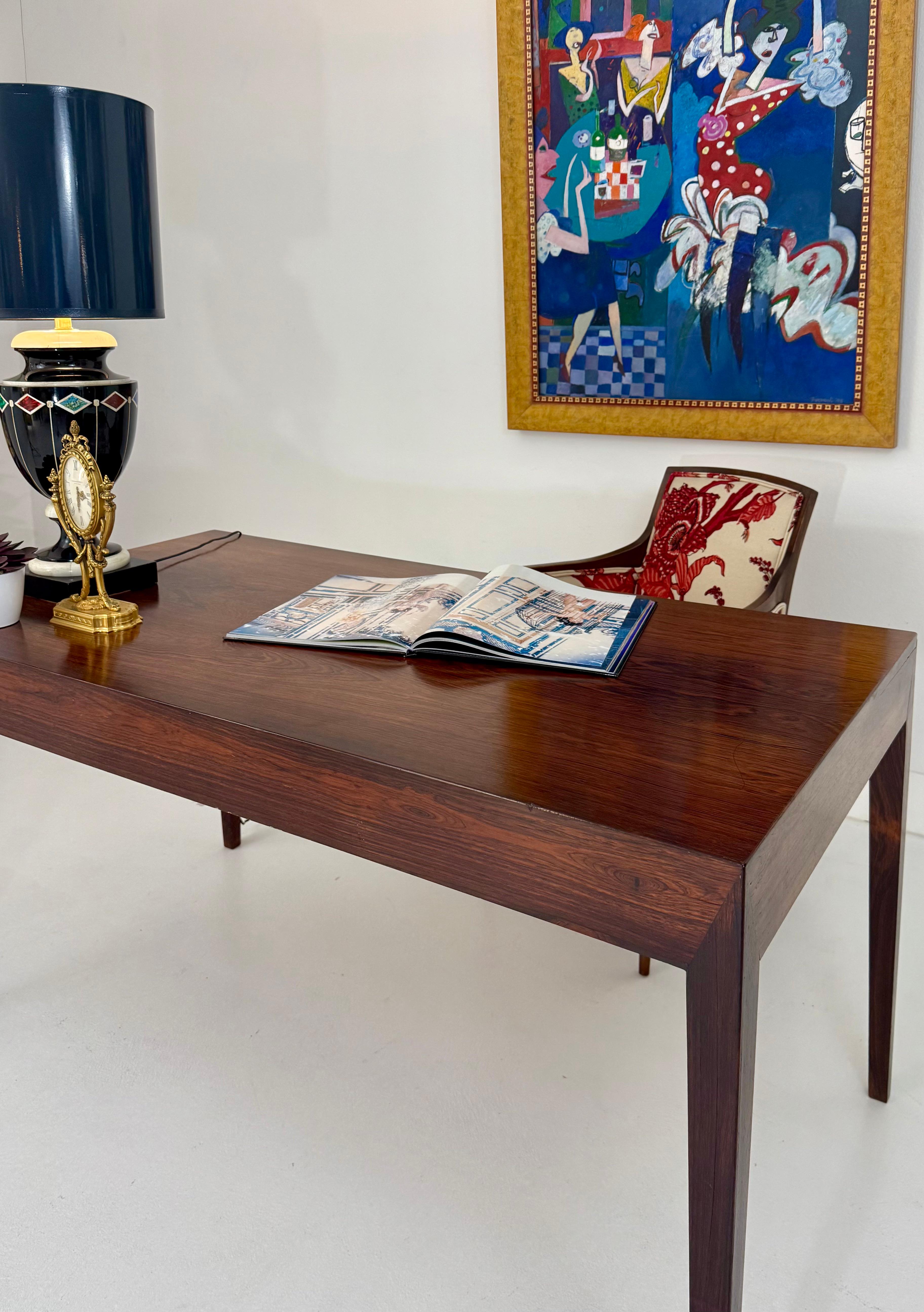 Danish Rosewood Desk by Severin Hansen Jr. for Haslev, 1960s For Sale 10