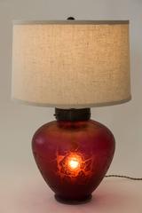 Beautiful Acid Etched Glass Table Lamp