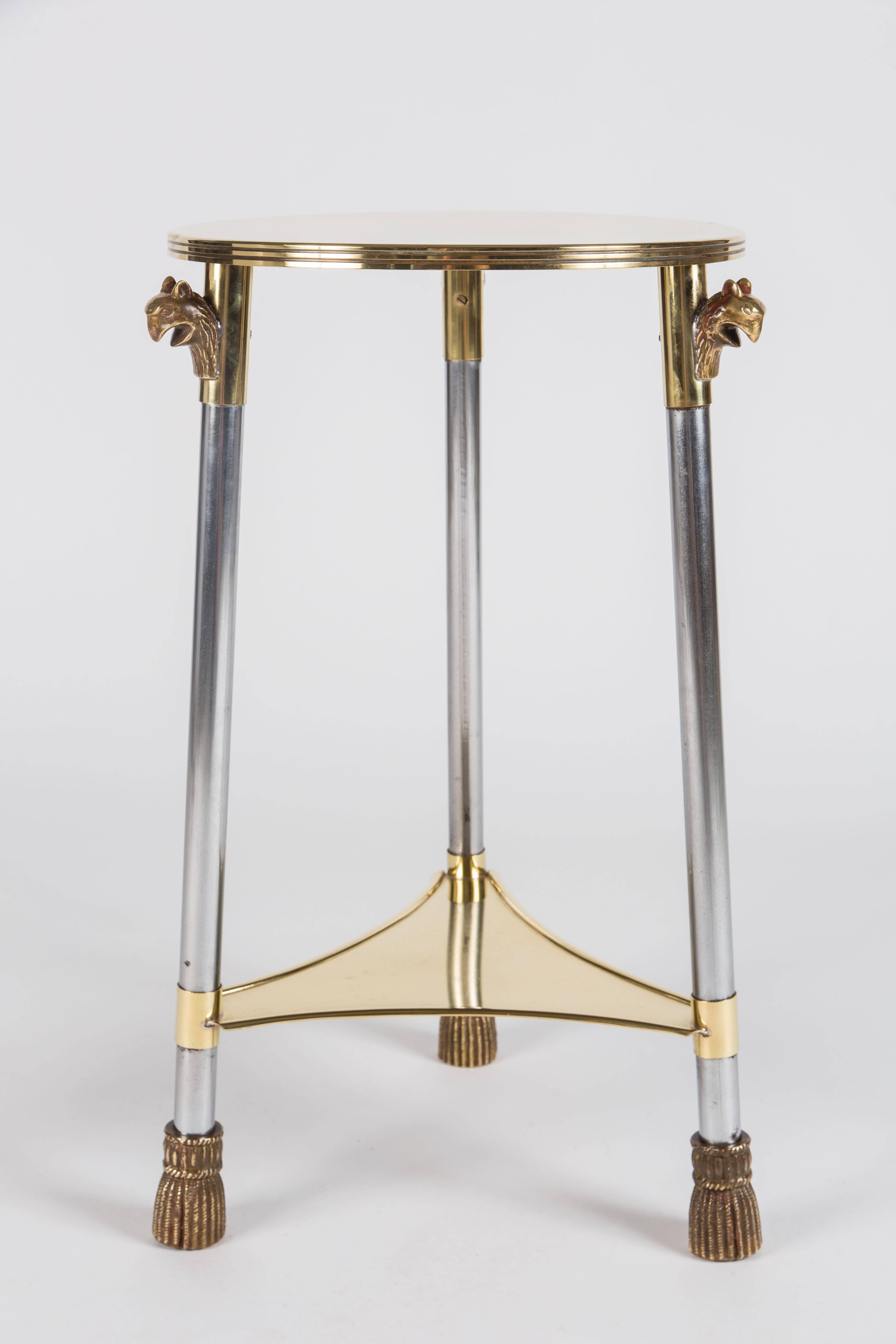 Elegant Polished Brass and Metal Stand 3