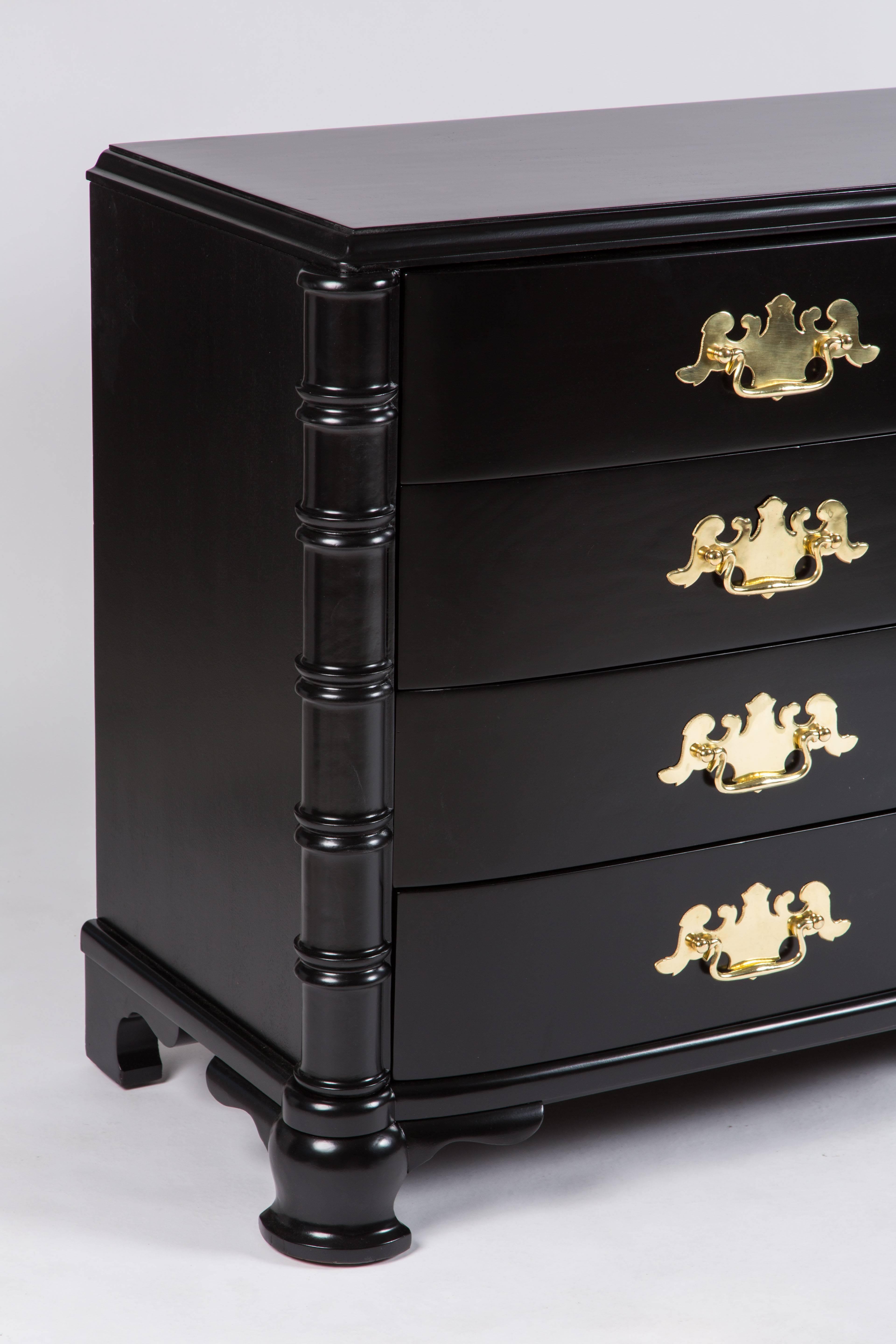 Ebonized Chest of Drawers Designed by Dorothy Draper In Excellent Condition In Palm Desert, CA