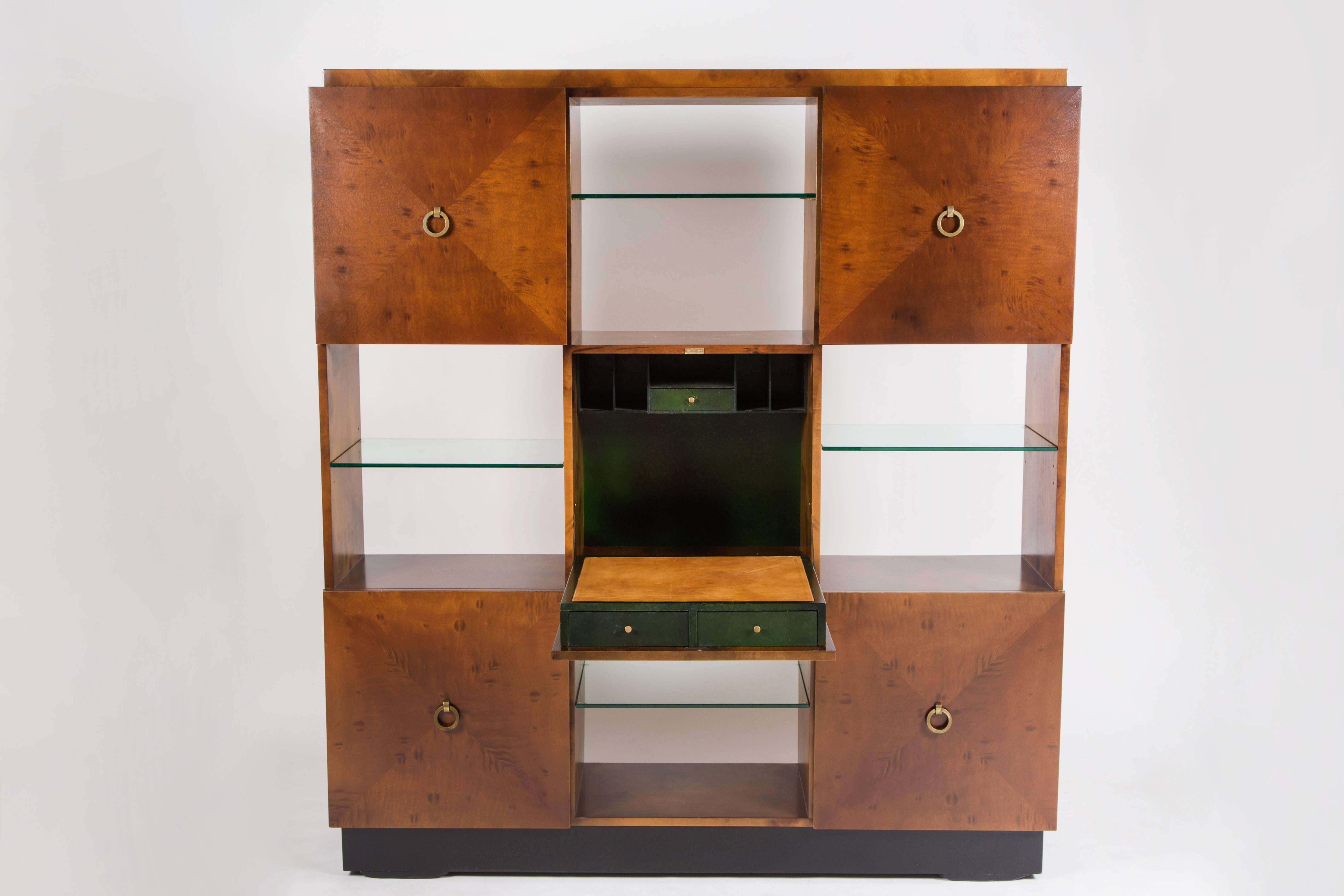 Geometric Cabinet Bookcase with Drop Down Desk by Johan Tapp for Gumps 1