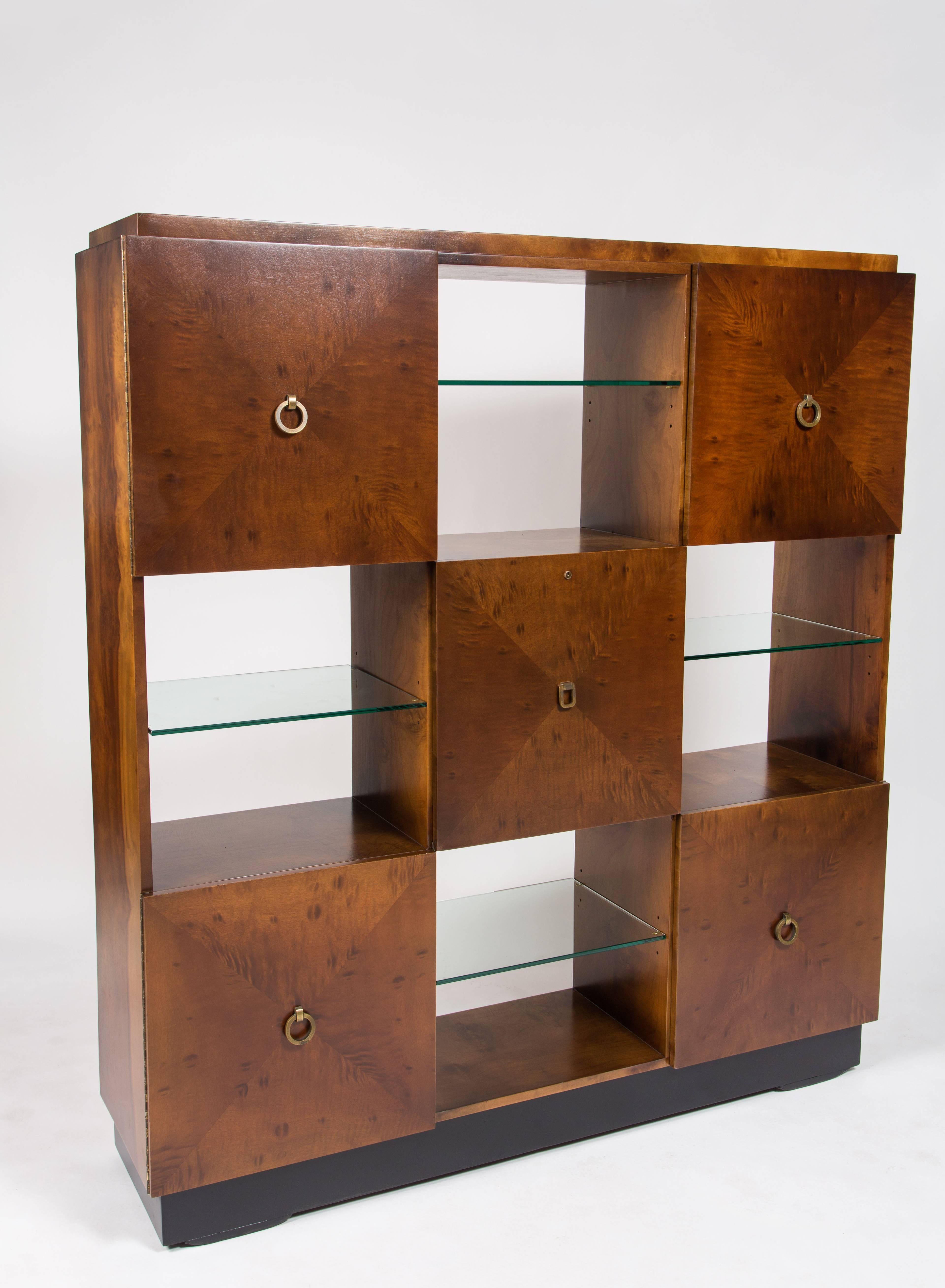 Geometric Cabinet Bookcase with Drop Down Desk by Johan Tapp for Gumps 2