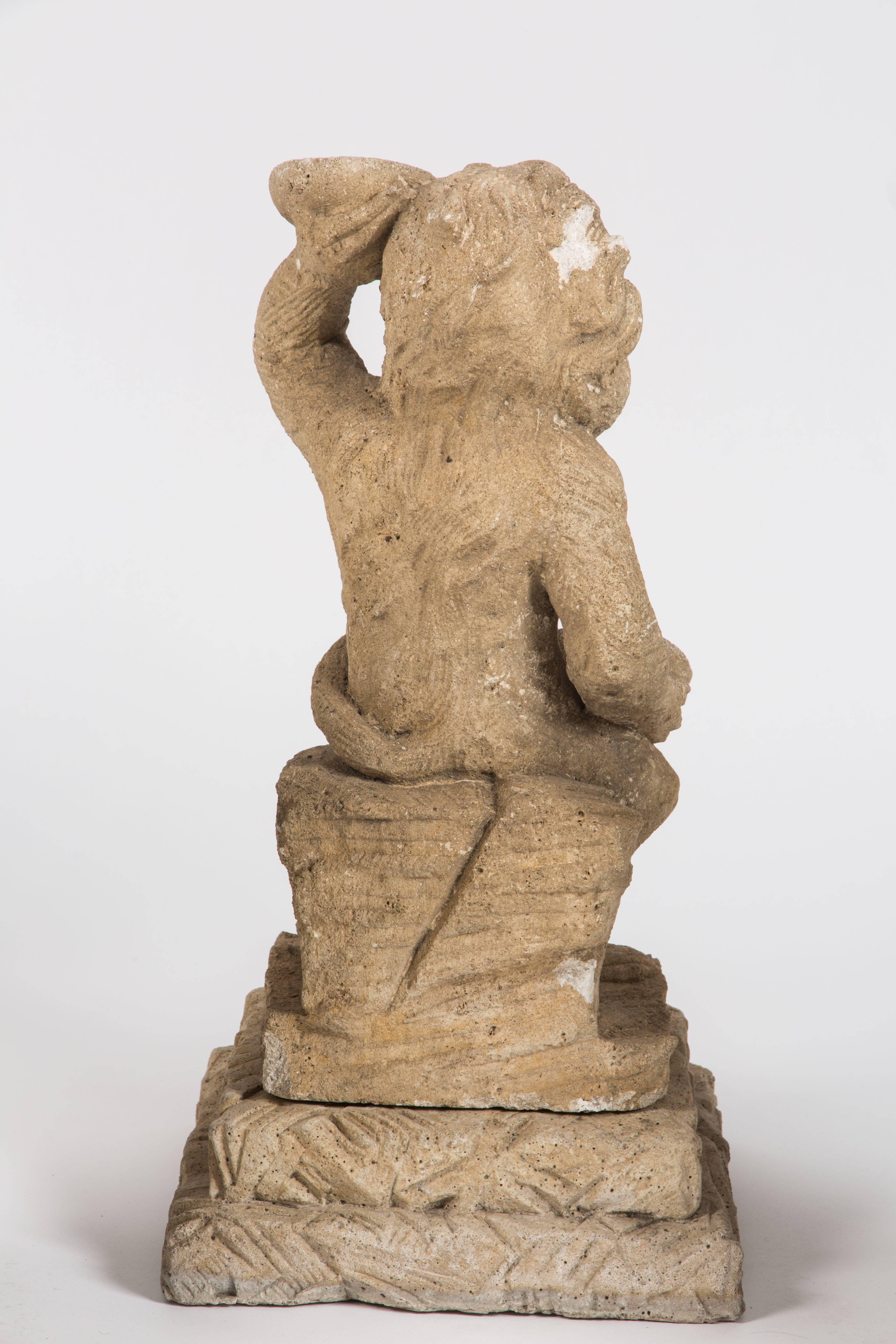 Mid-20th Century Magical Carved Stone Monkey Band from the Palm Springs Estate of Jack Warner