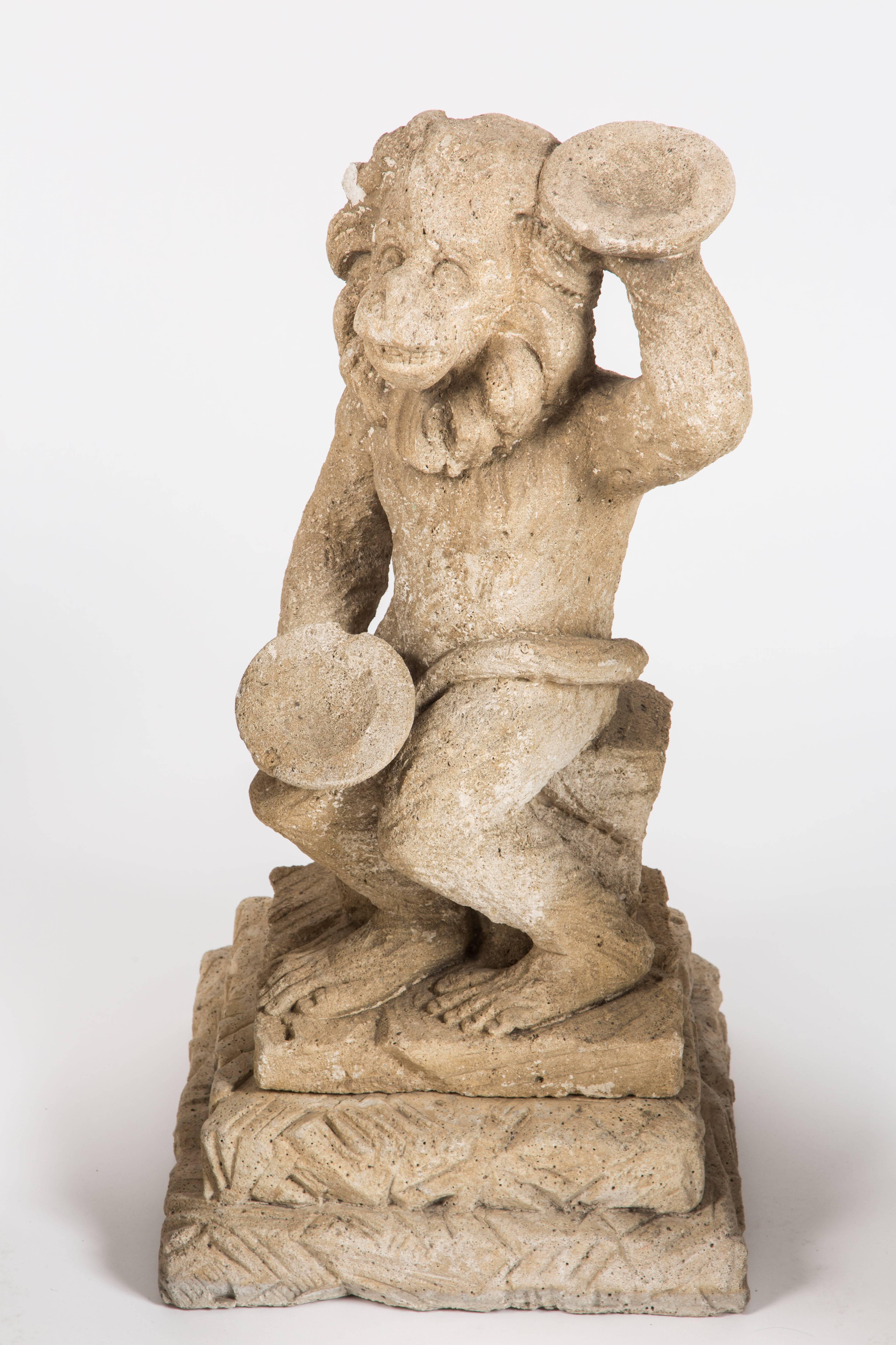 Magical Carved Stone Monkey Band from the Palm Springs Estate of Jack Warner In Good Condition In Palm Desert, CA