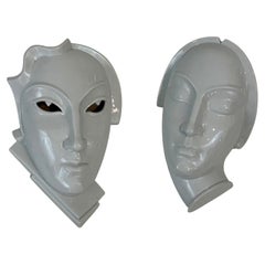 Gerhard Schliepstein for Rosenthal Bavaria Art Deco Porcelain Wall Busts