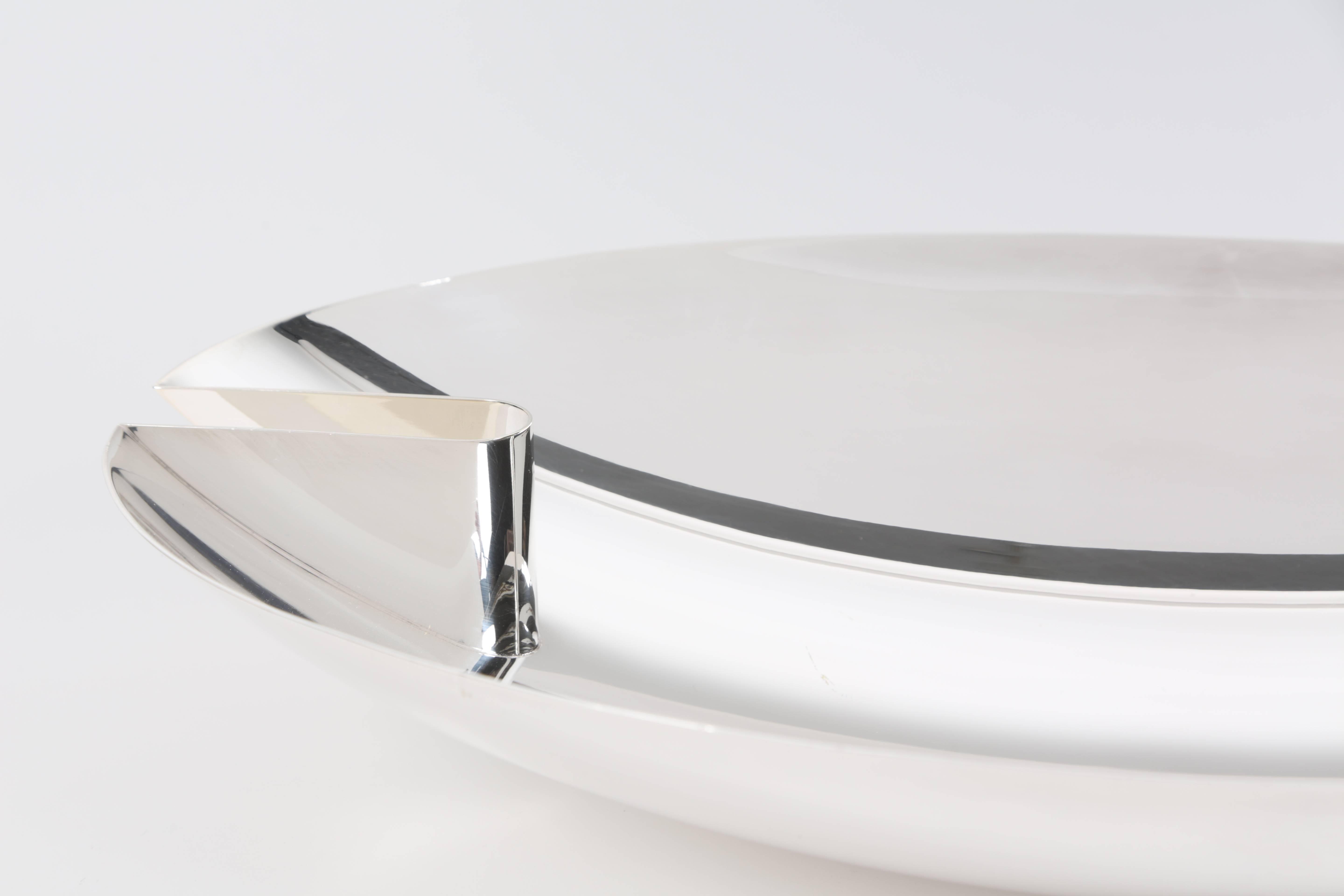 Polished Elegant Silver Plate Bowl Titled 