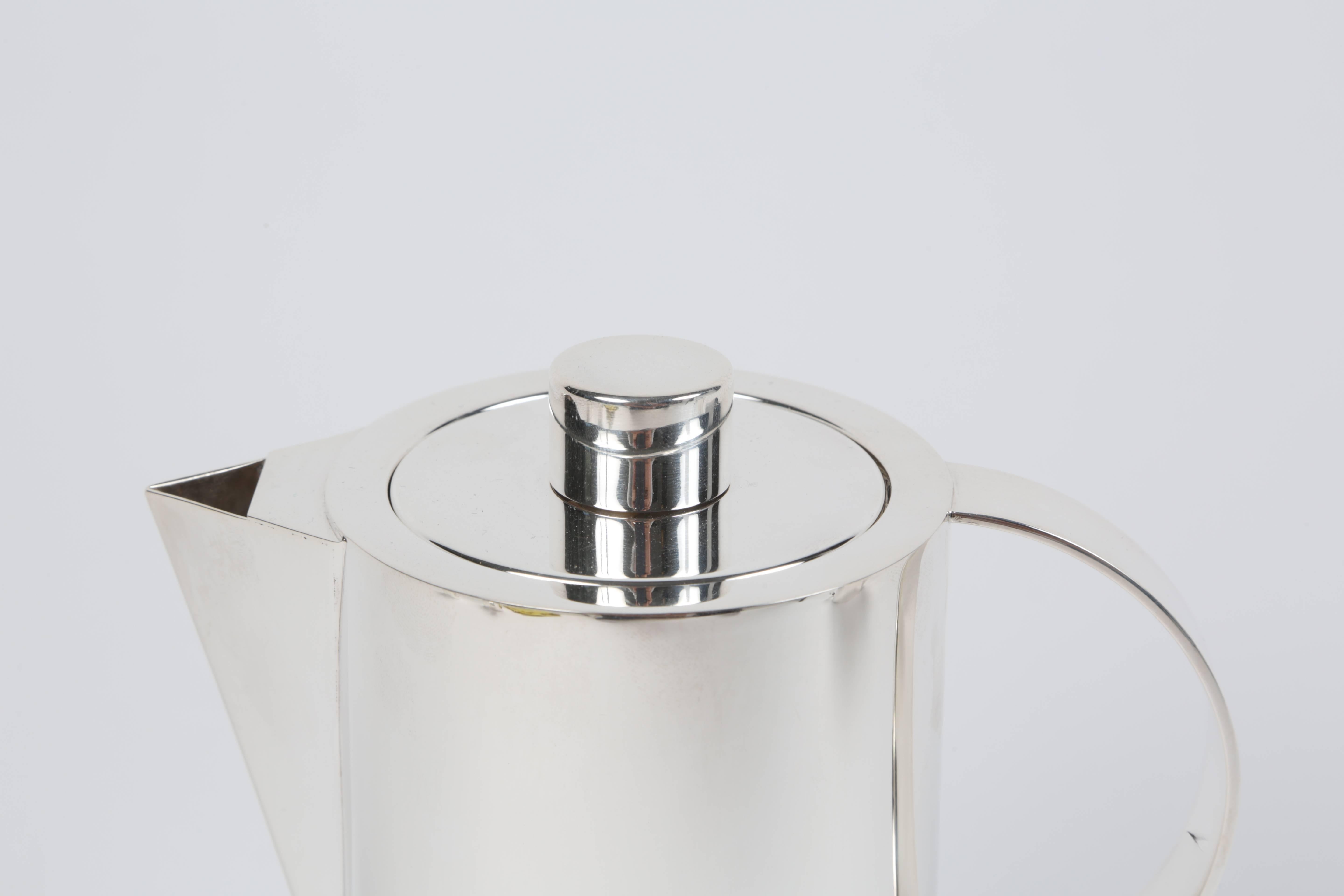 Cast Sterling Silver Four-Piece Coffee Set by Calvin Klein for Swid Powell