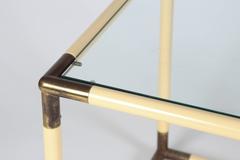 Modernist Italian Geometric Cube Form Glass Top Table