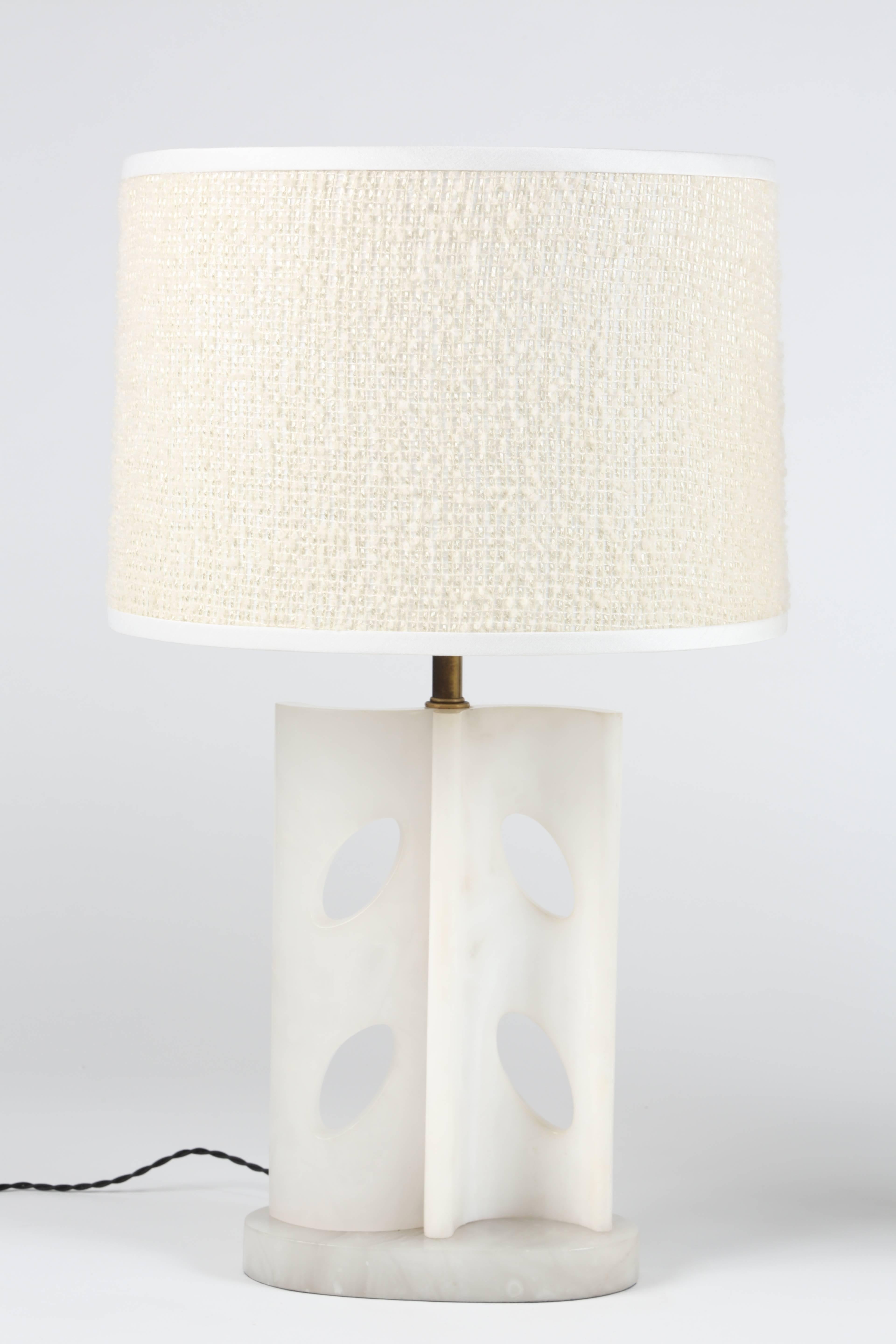 Mid-Century Modern Chic Alabaster Table Lamps by Marbro Lamp Co