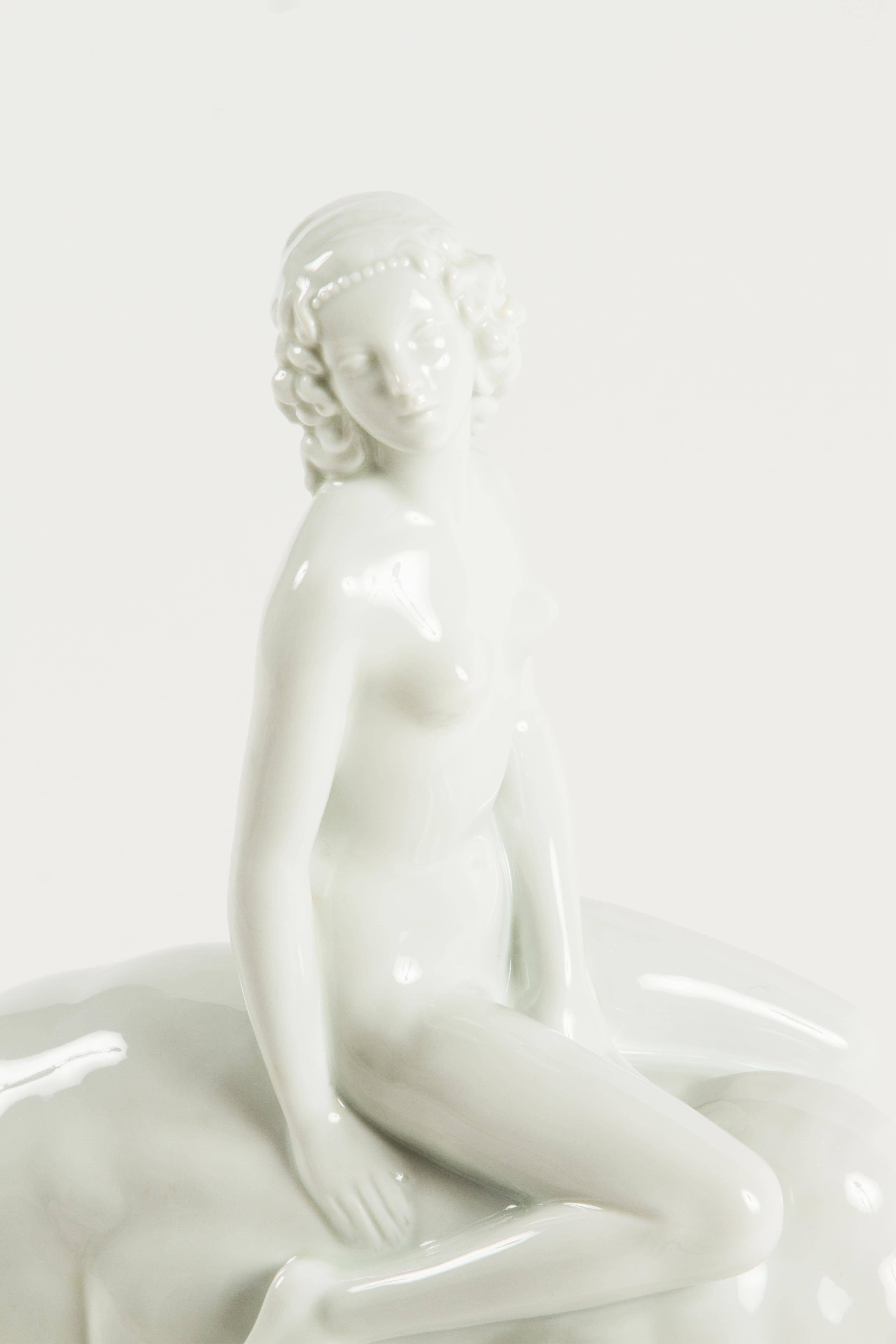 Glazed Heubach Blanc de Chine Figural Group by Max Hermann Fritz