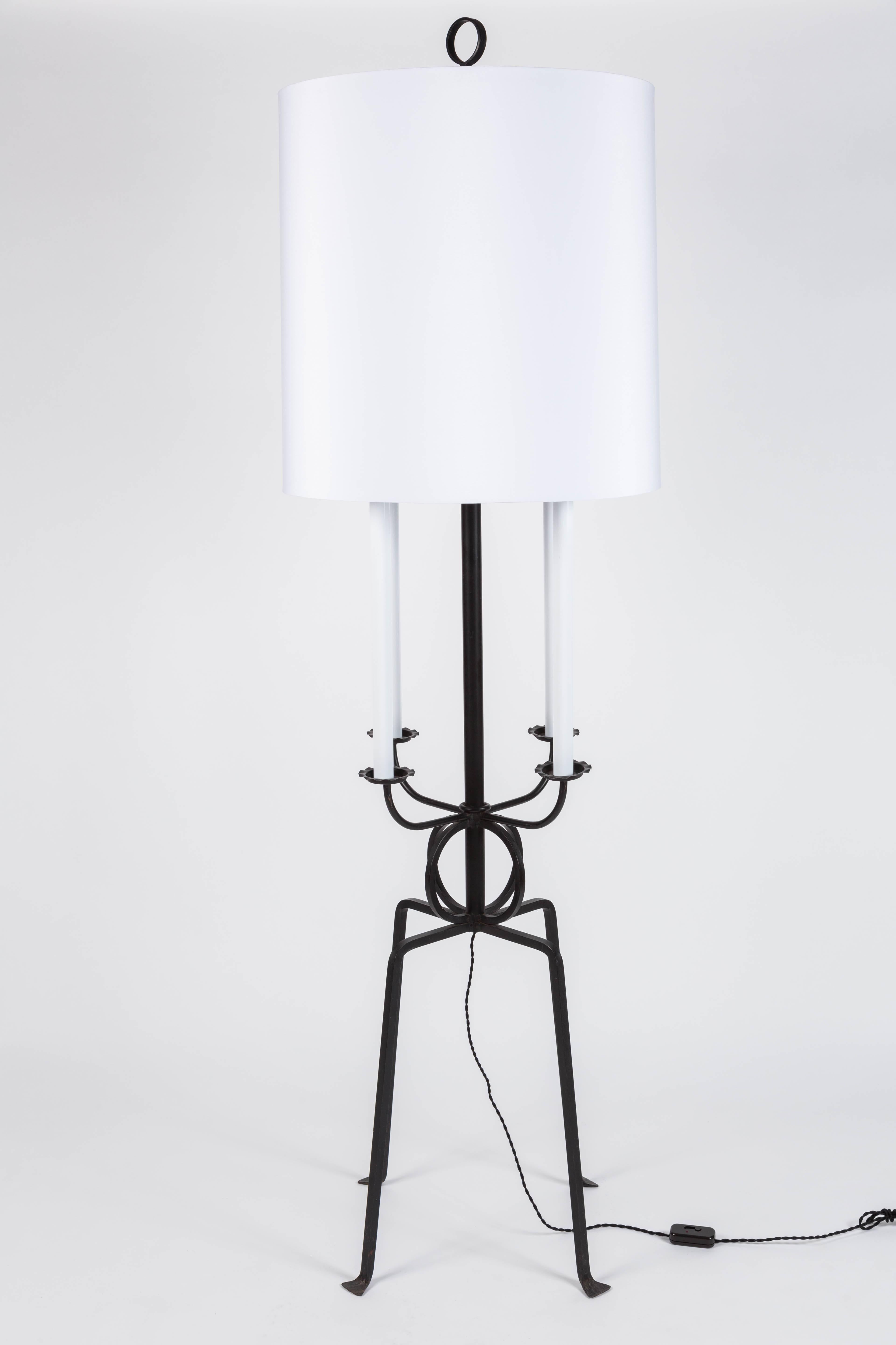 Mid-20th Century Tommi Parzinger Candlestick Floor Lamp