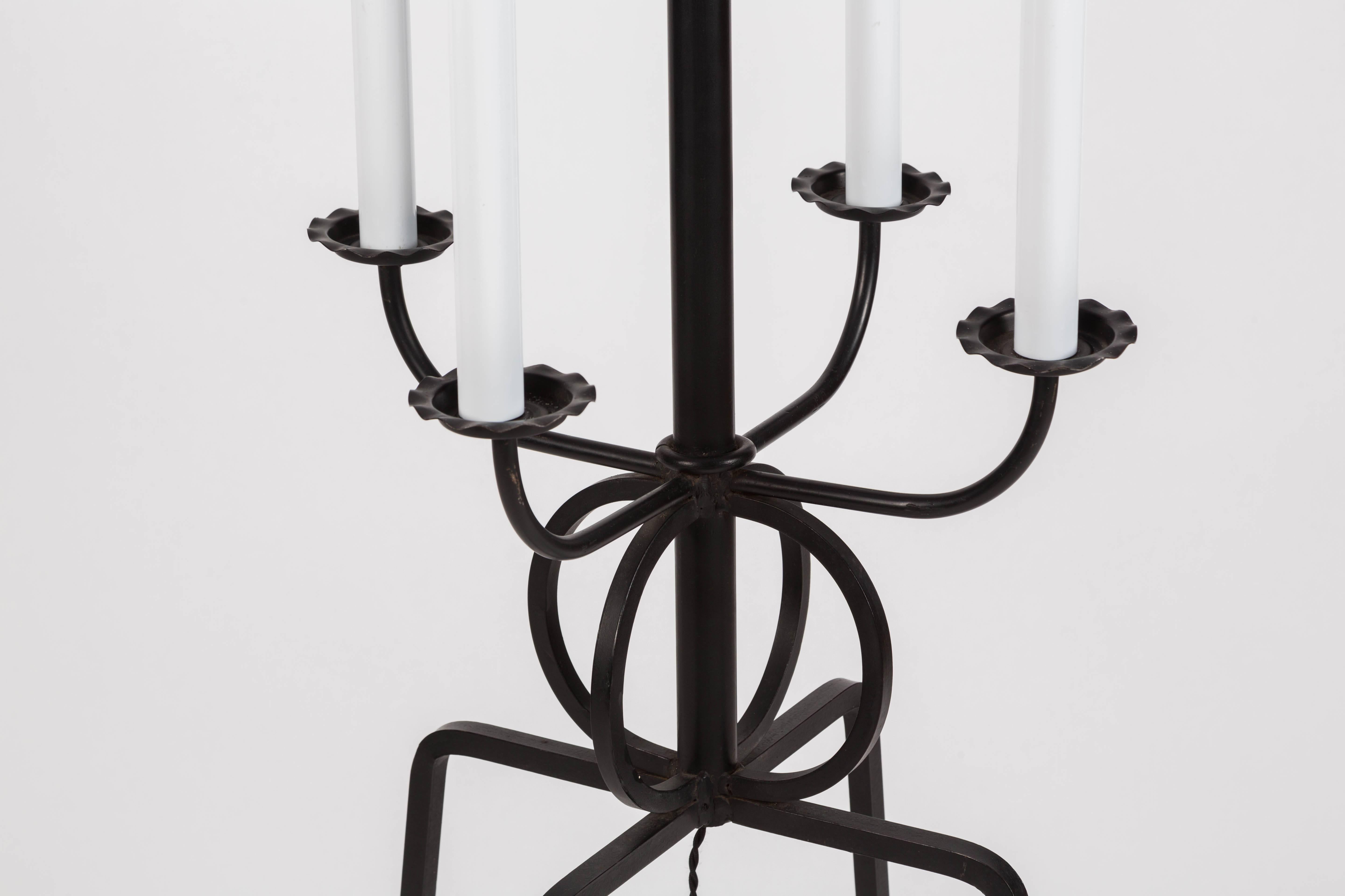 Silk Tommi Parzinger Candlestick Floor Lamp