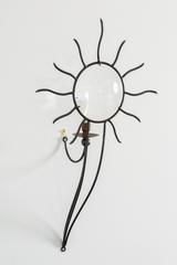"Soleil Edition" Wrought Iron Sconces by André Dubreui