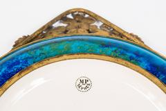 Plato con borde de metal dorado de Paul Millet para Sevres