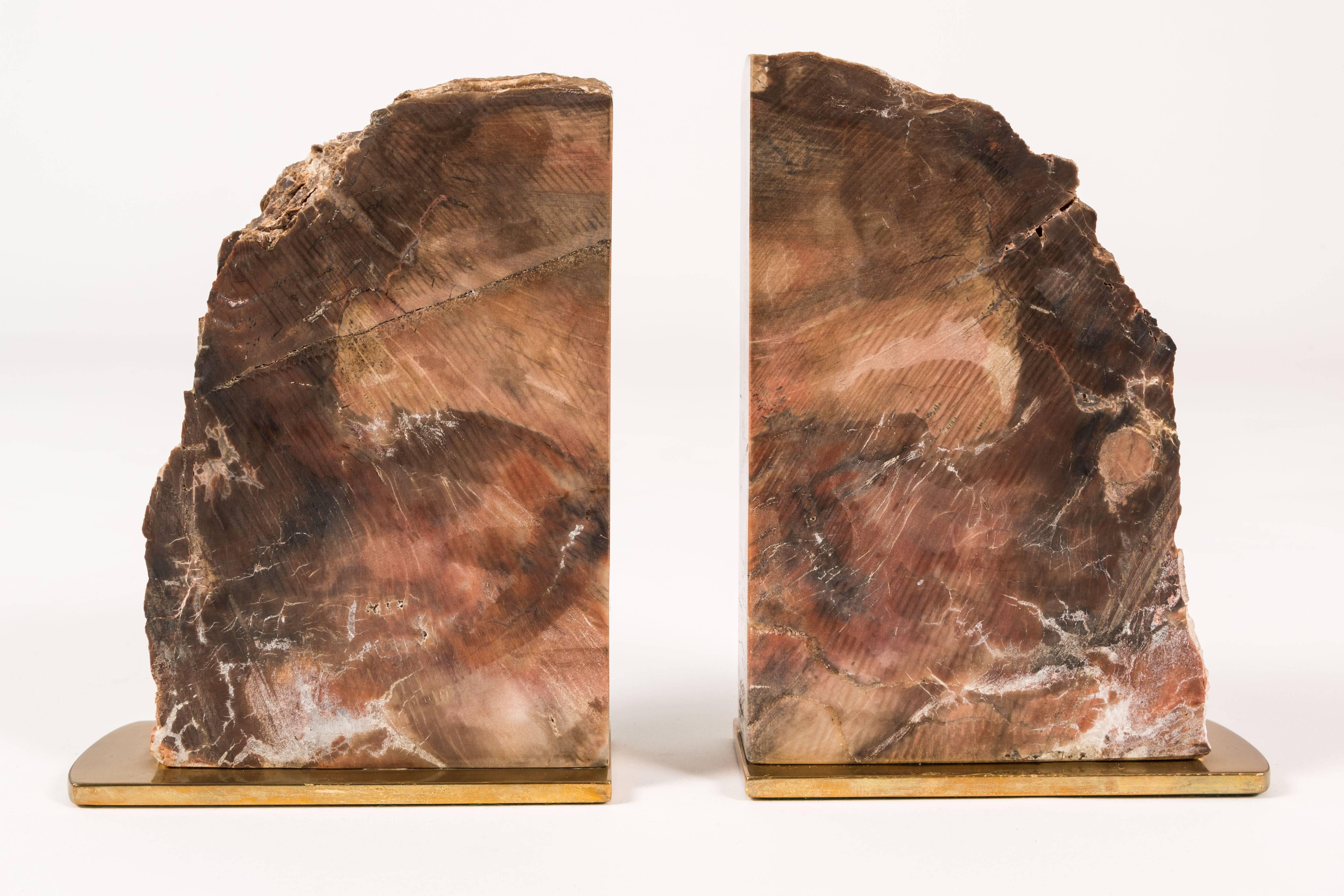 Petrified Wood Bookends by Gibson 1