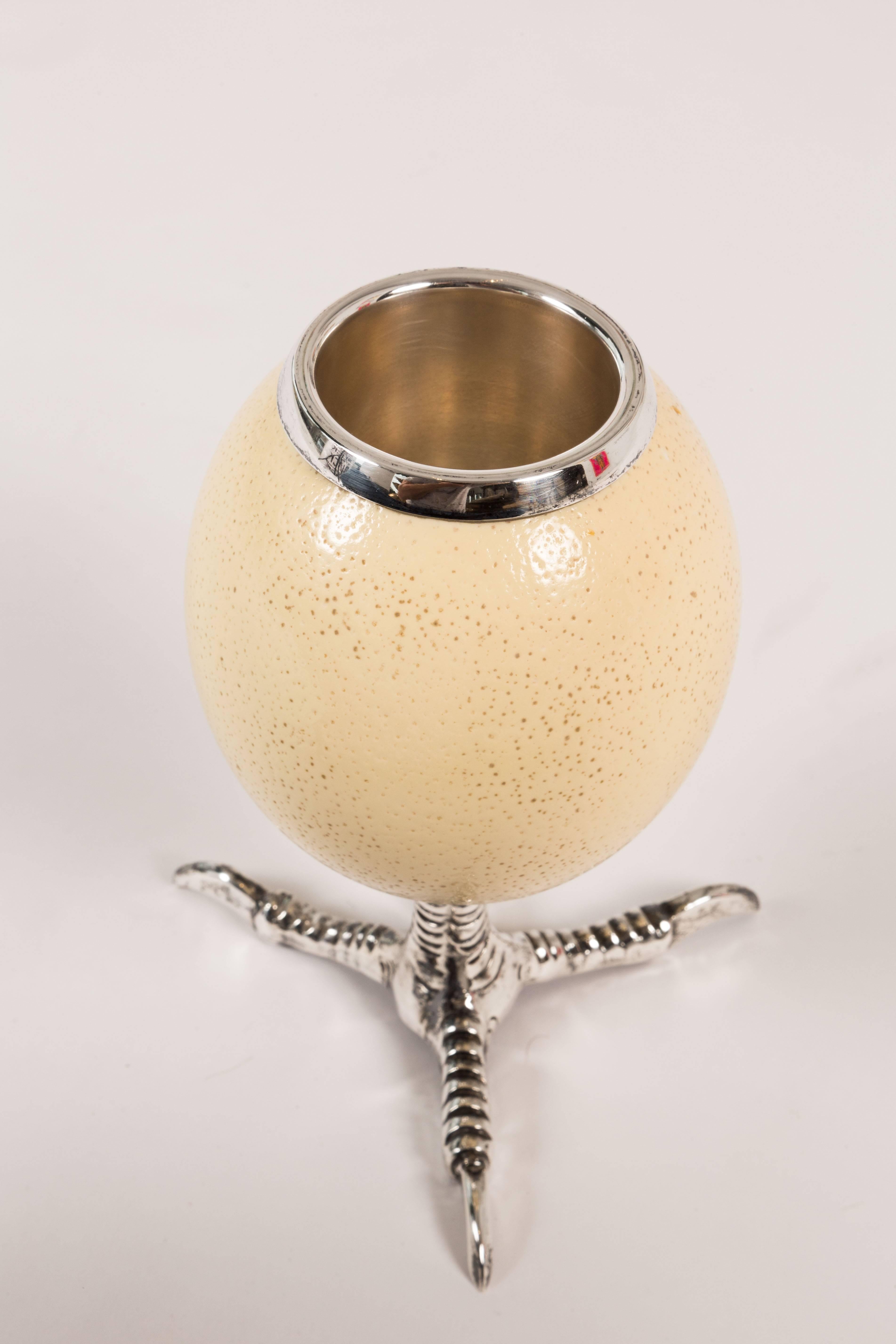 Late 20th Century Ostrich Egg Box on Eagle Claw by Anthony Redmile