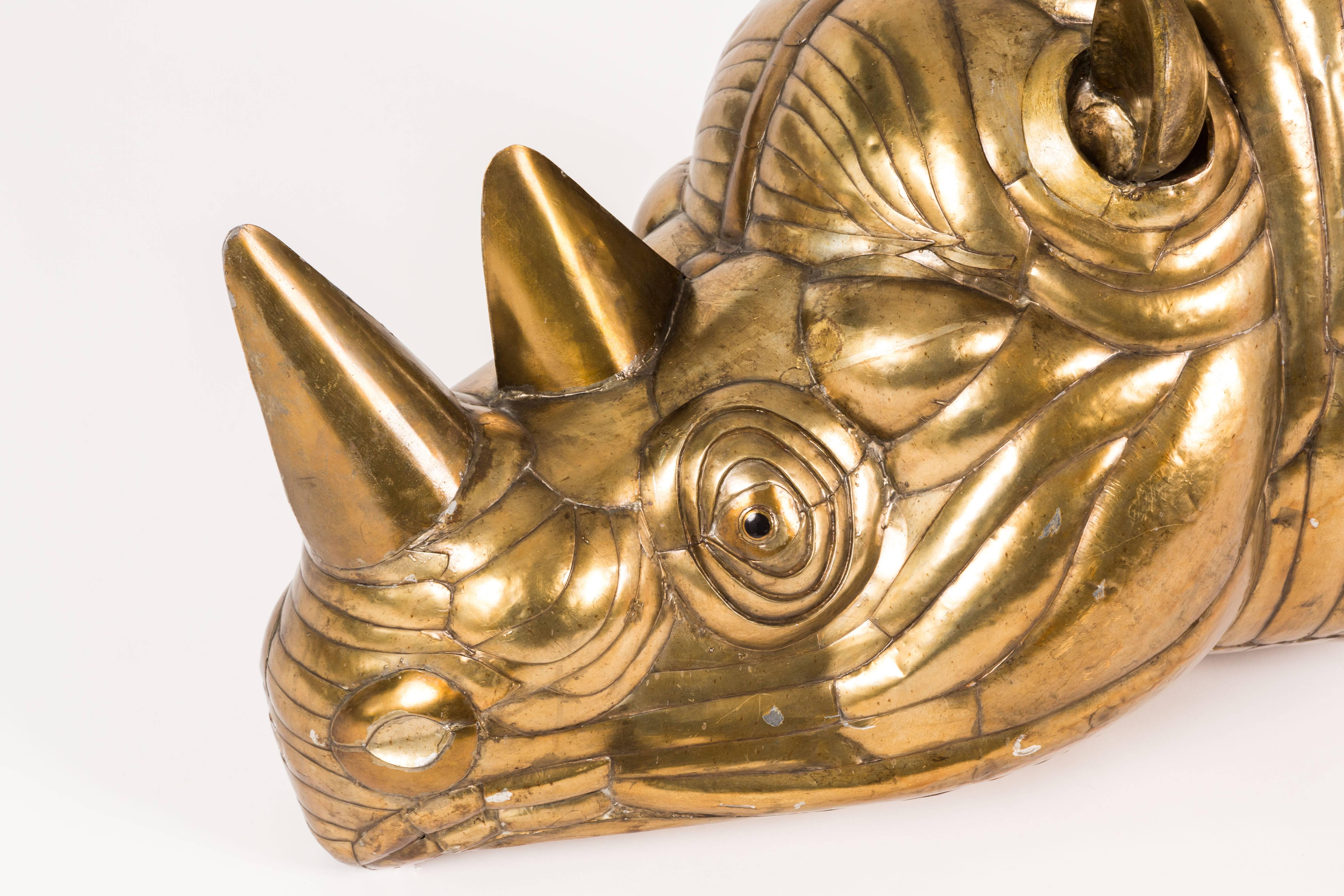 Mid-Century Modern Rhino Trophy Mount by Sergio Bustamente