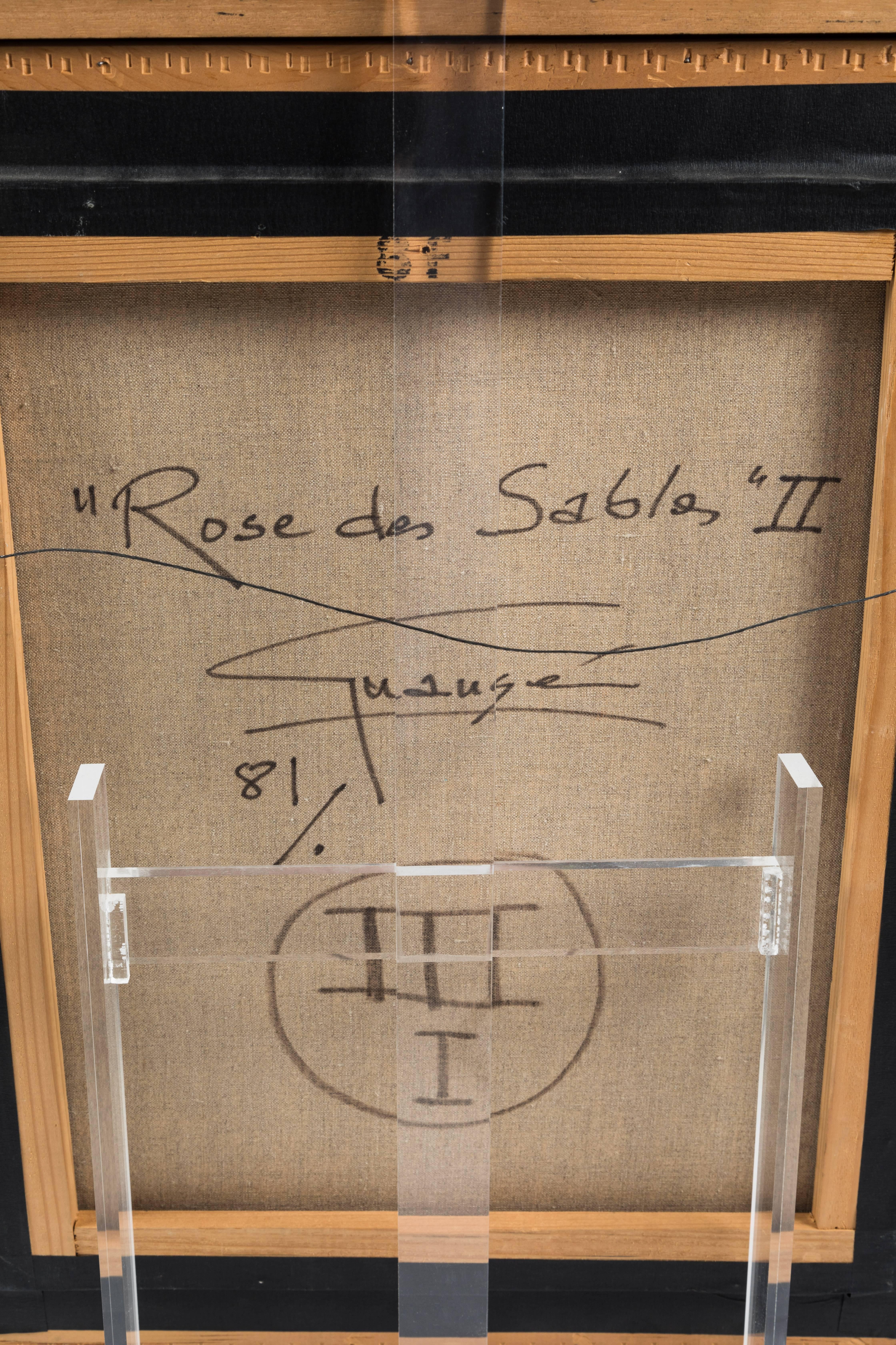 20th Century Rose de Sables, II Oil Painting by Antonio Guansé For Sale