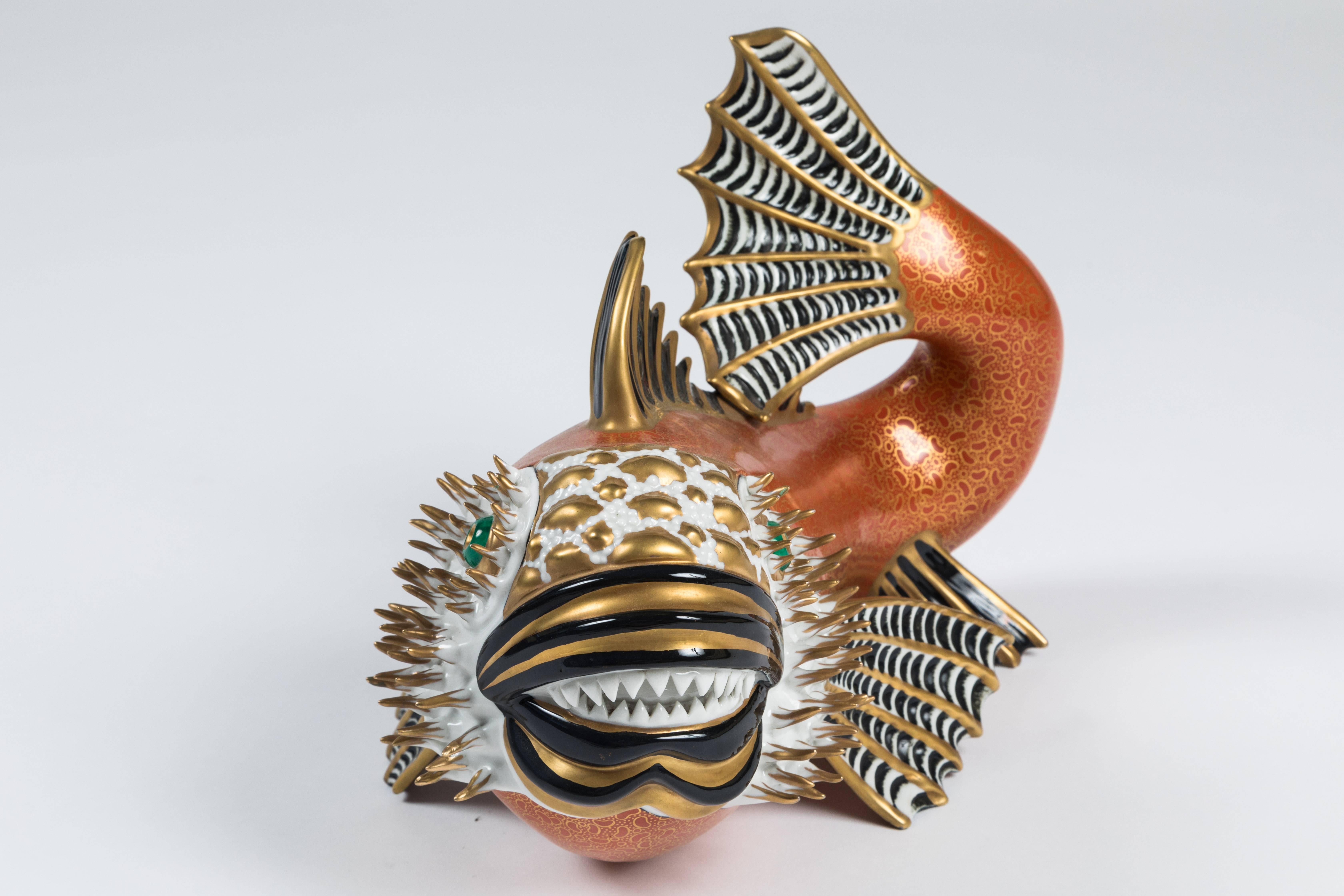 Anglo-Japanese Large Fanciful Fantasy Fish by Oggetti Mangani