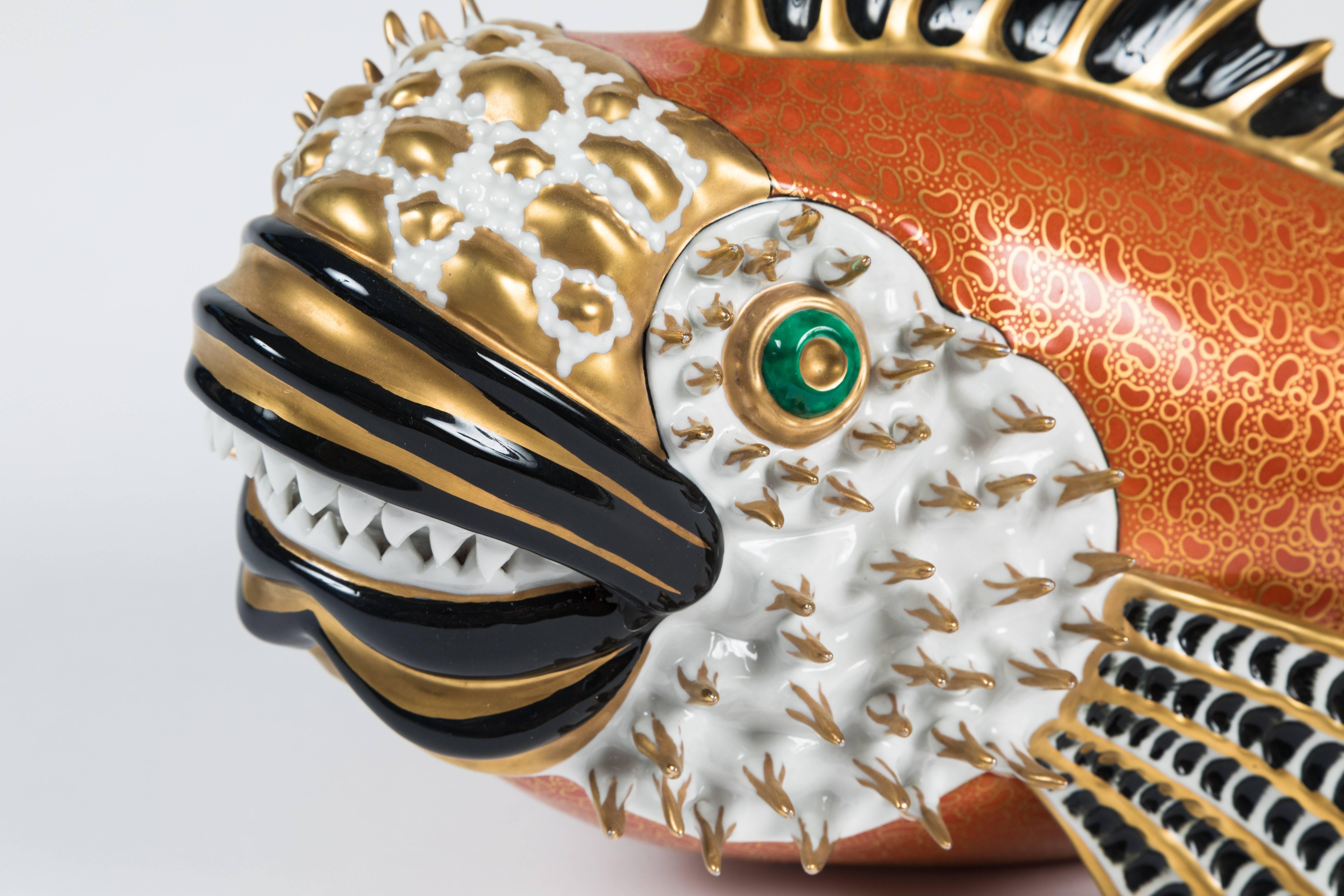 Italian Large Fanciful Fantasy Fish by Oggetti Mangani