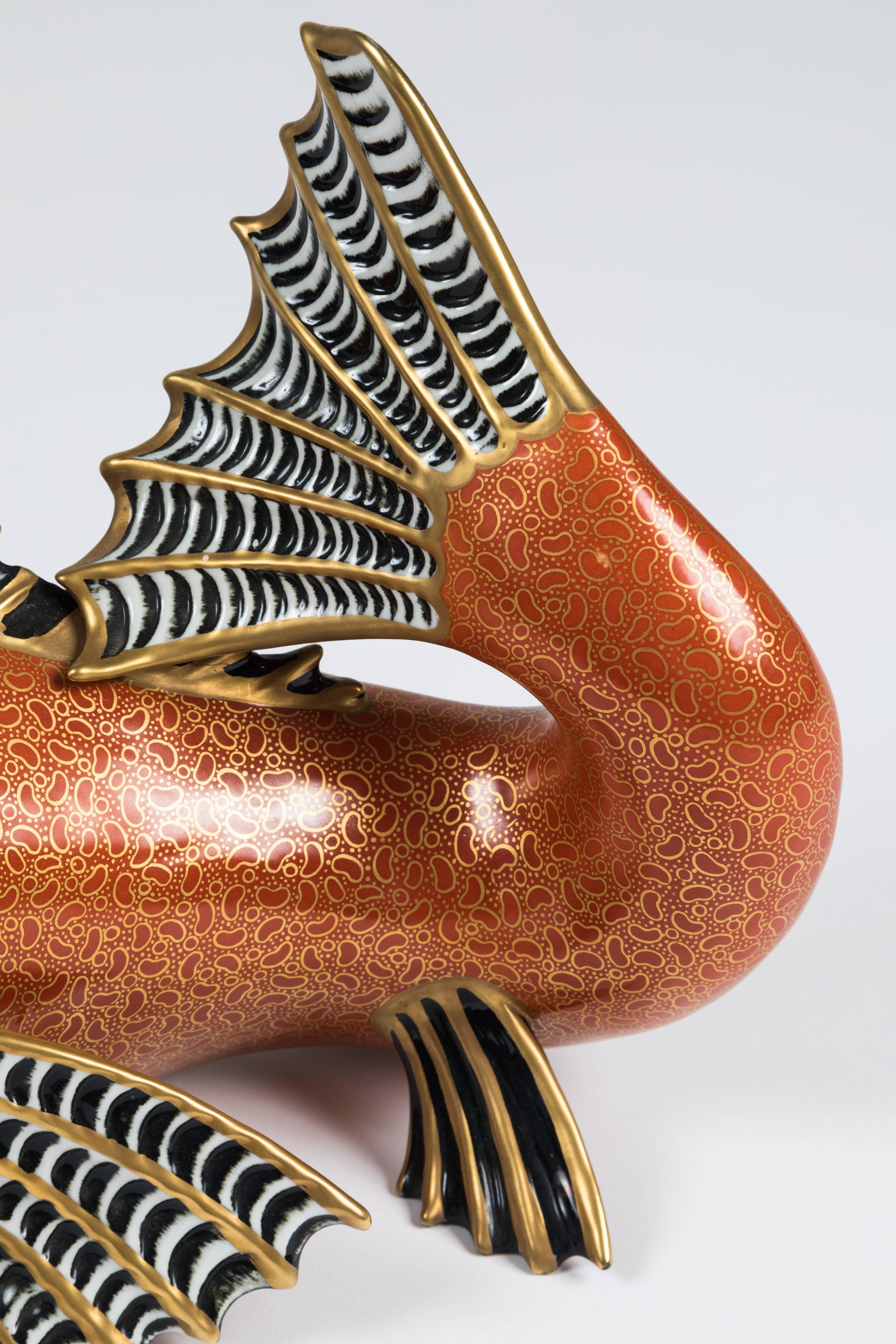 Large Fanciful Fantasy Fish by Oggetti Mangani In Good Condition In Palm Desert, CA
