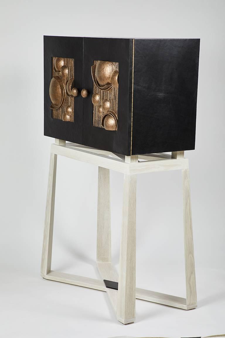Brass Eclipse Cabinet by Dragonette Private Label For Sale